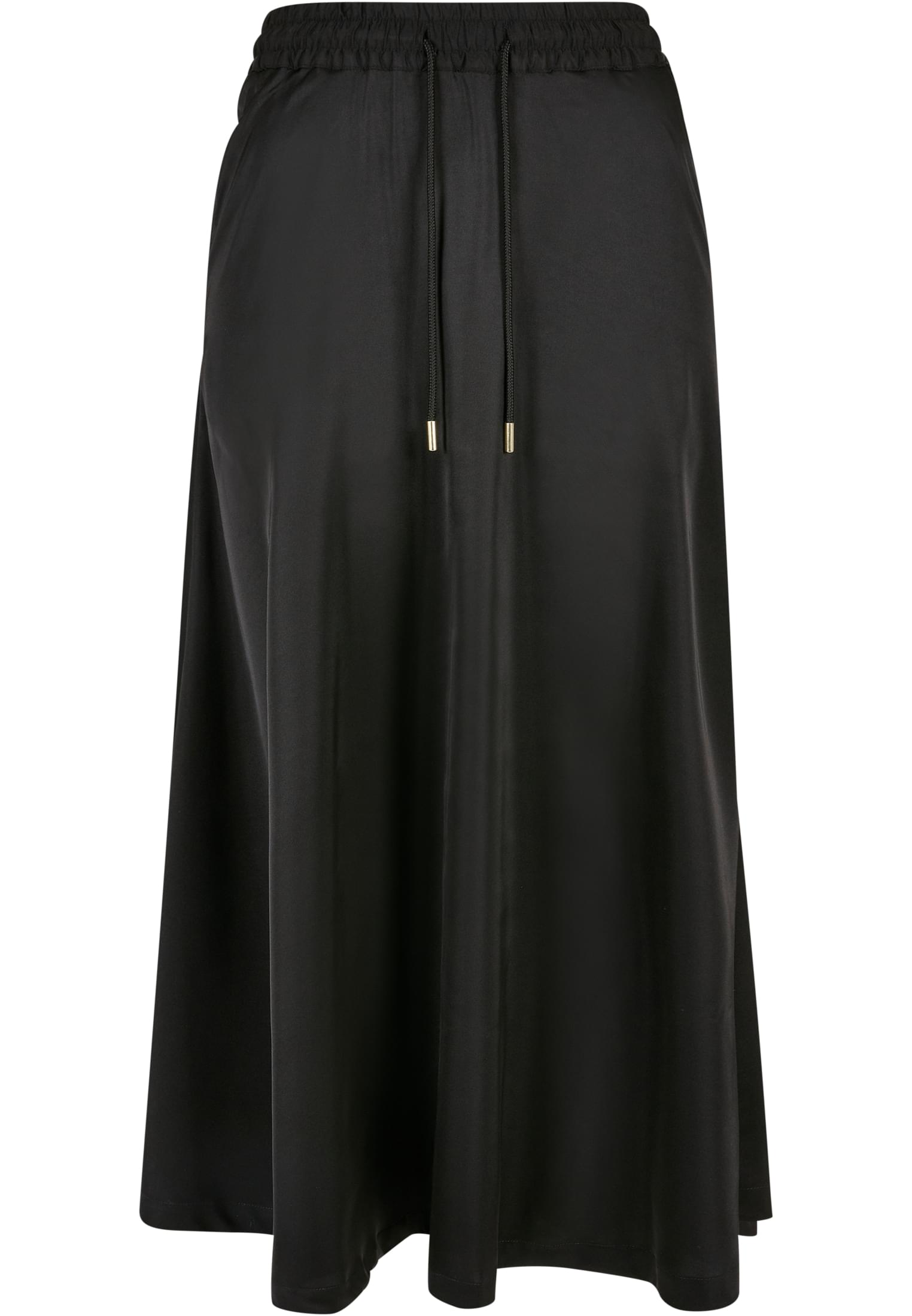 Ladies Satin Midi Skirt | black