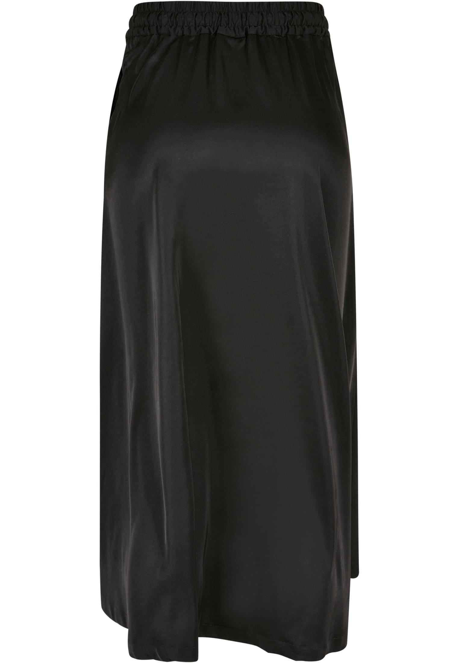 Ladies Satin Midi Skirt | black