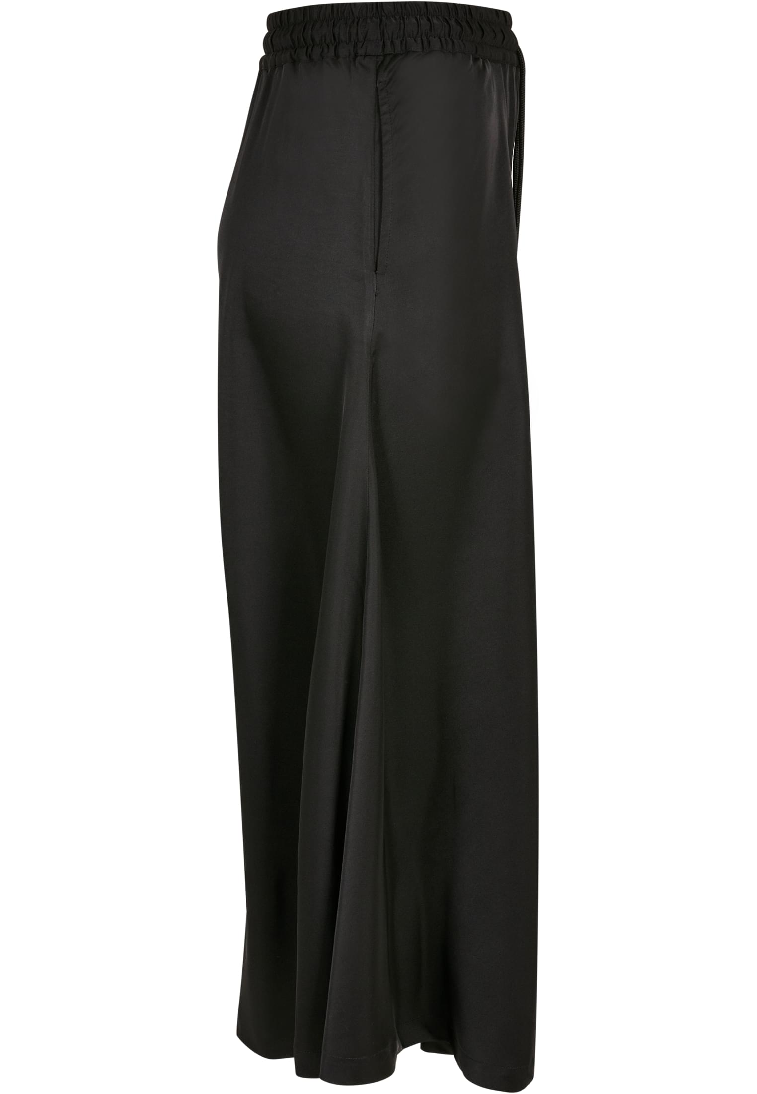 Ladies Satin Midi Skirt | black