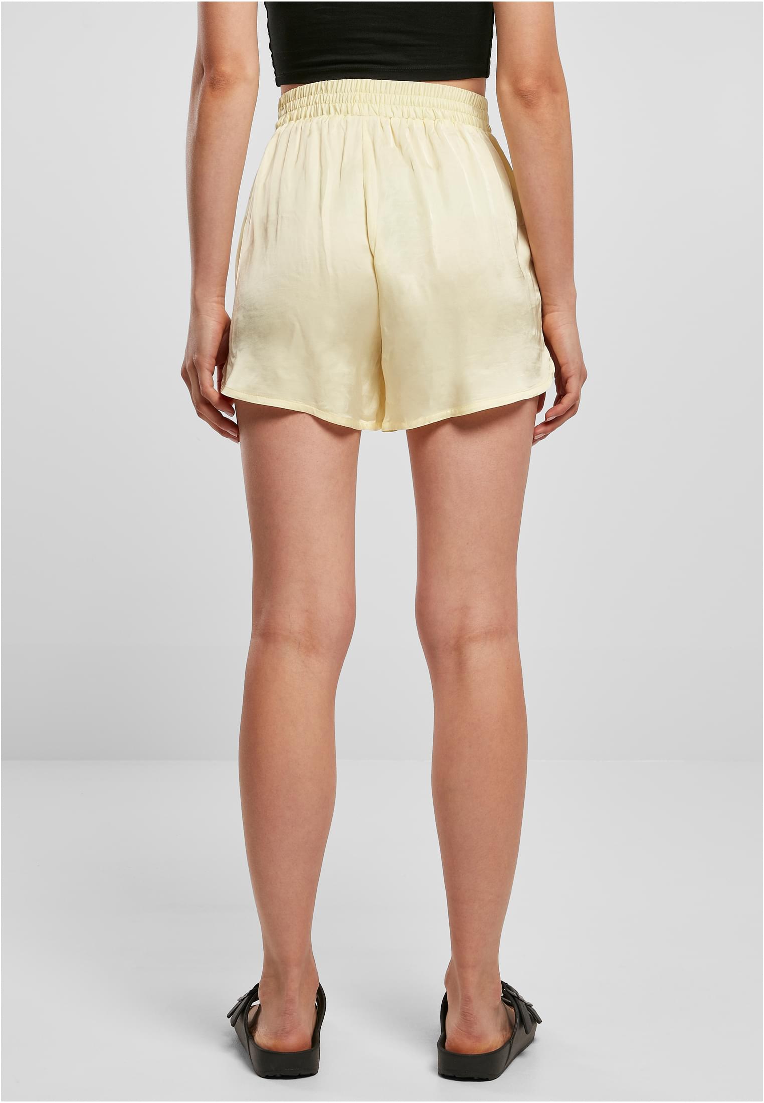 Ladies Viscose Satin Resort Shorts | softyellow