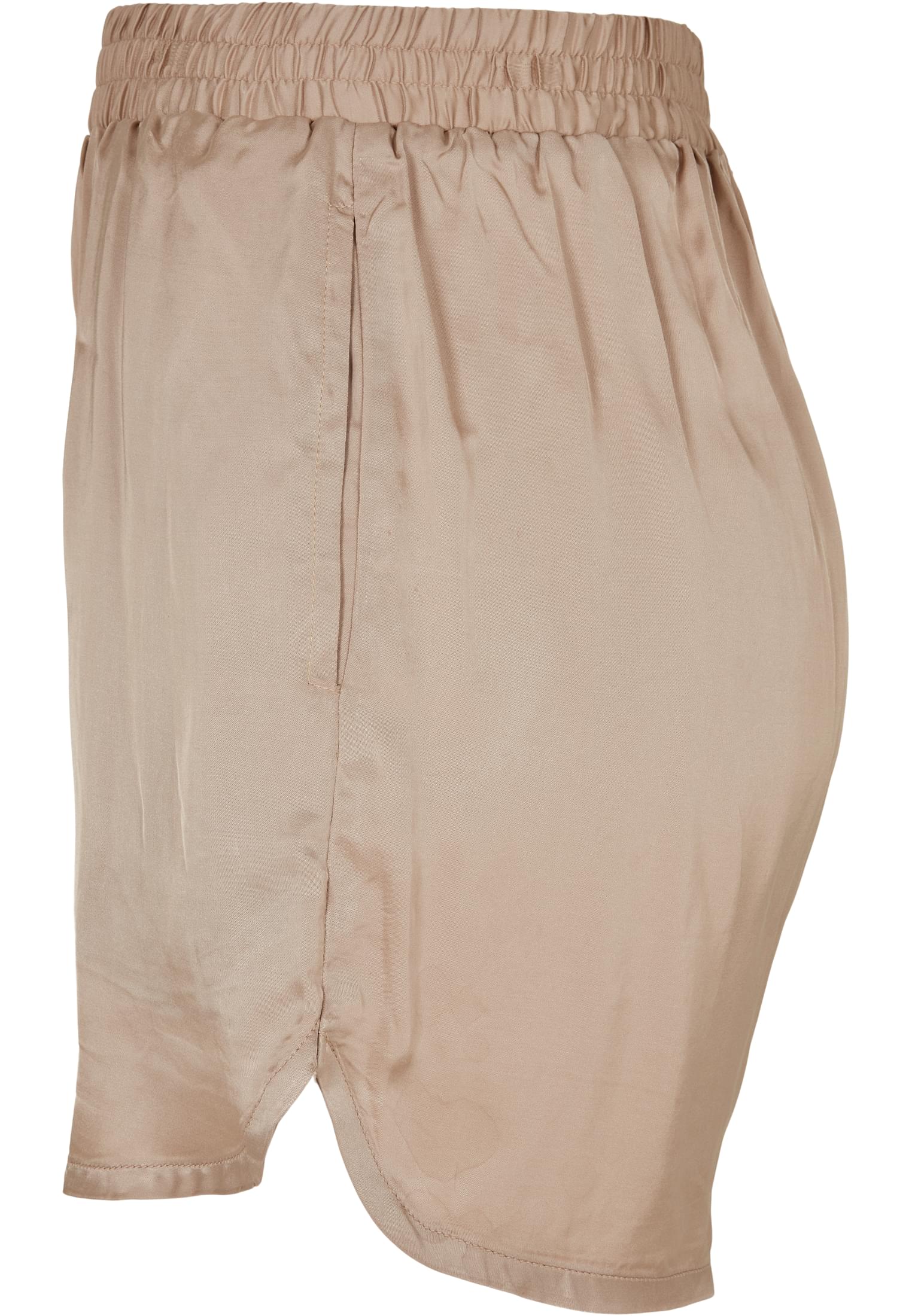 Ladies Viscose Satin Resort Shorts | softtaupe