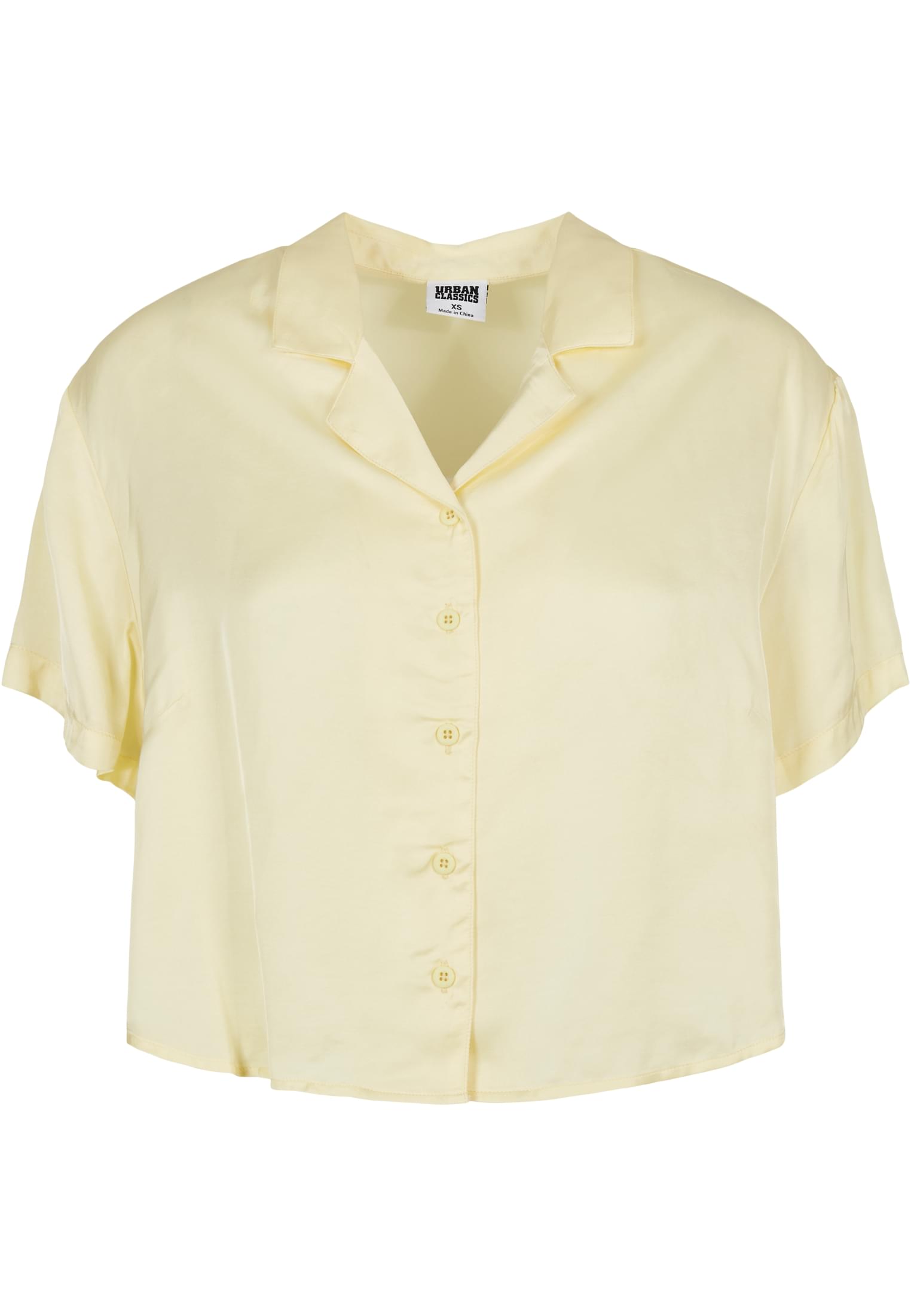 Ladies Viscose Satin Resort Shirt | softyellow