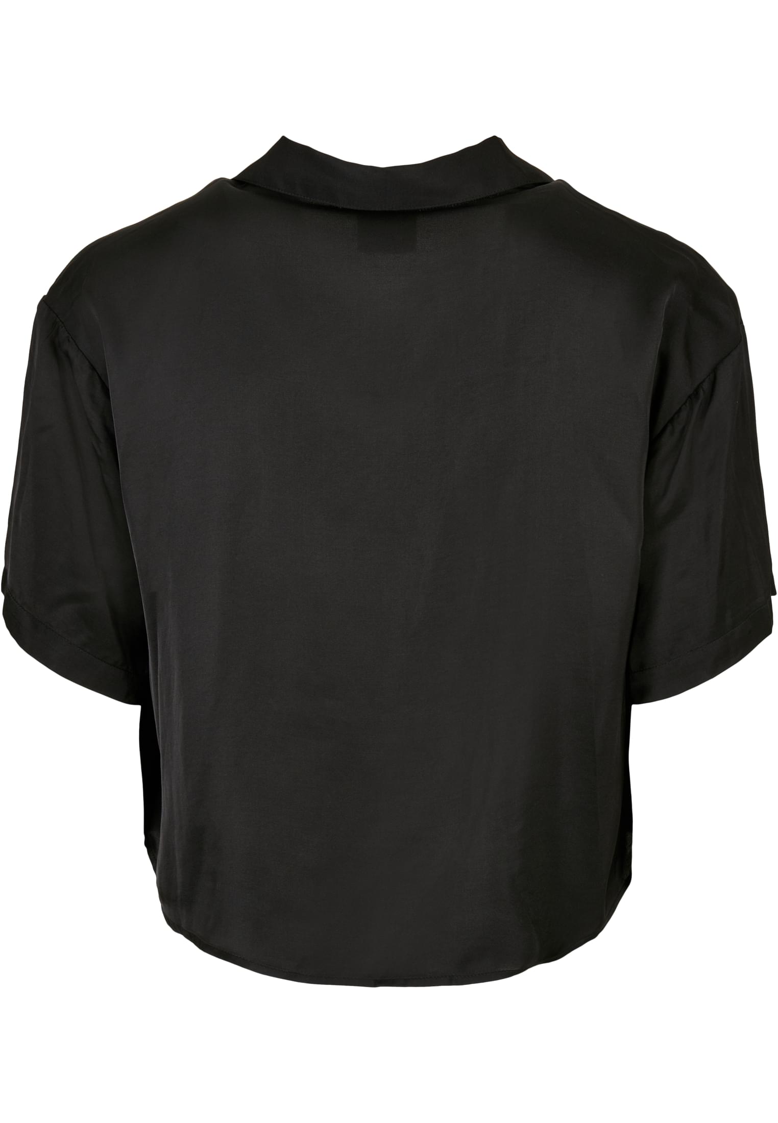 Ladies Viscose Satin Resort Shirt | black