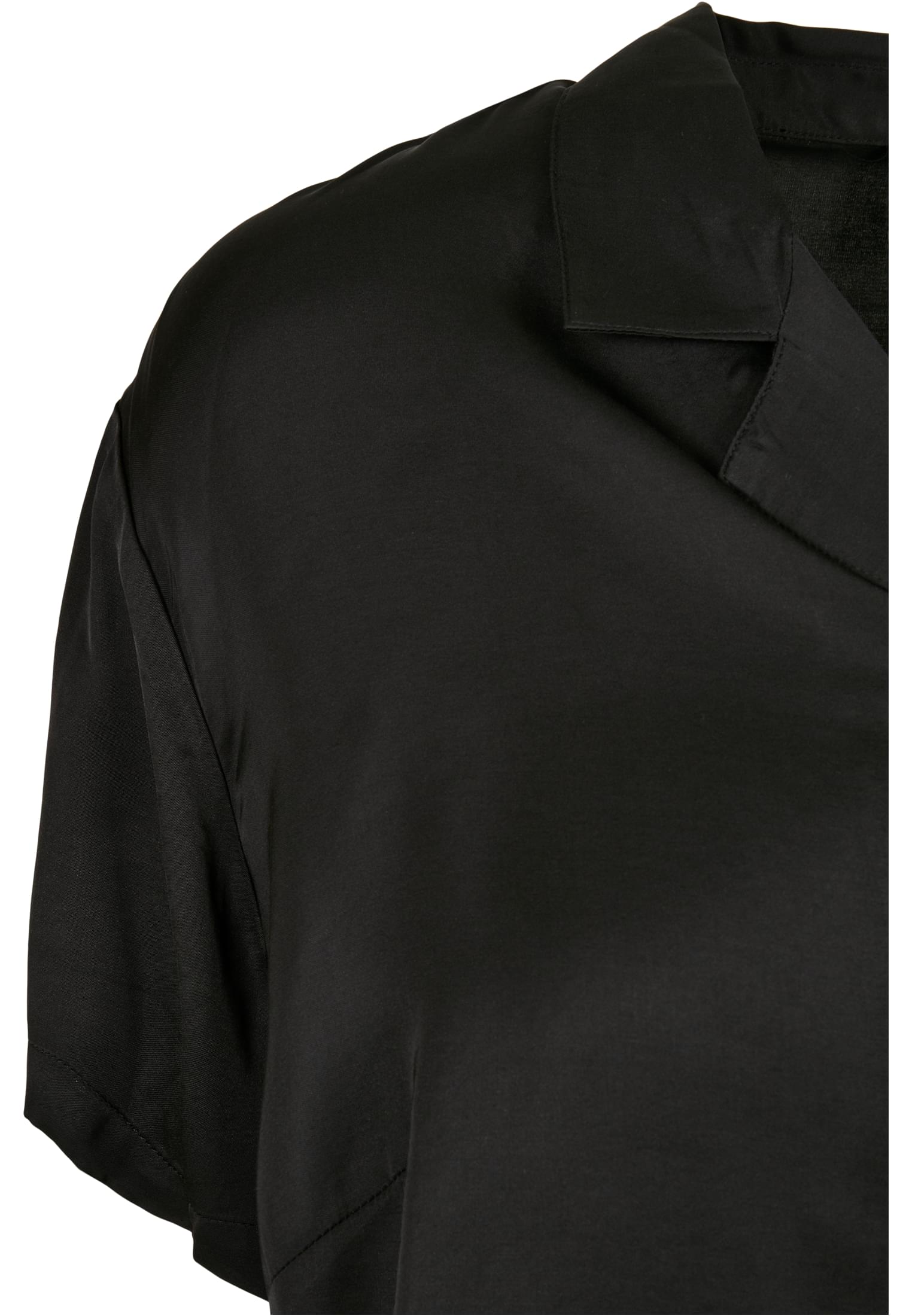 Ladies Viscose Satin Resort Shirt | black