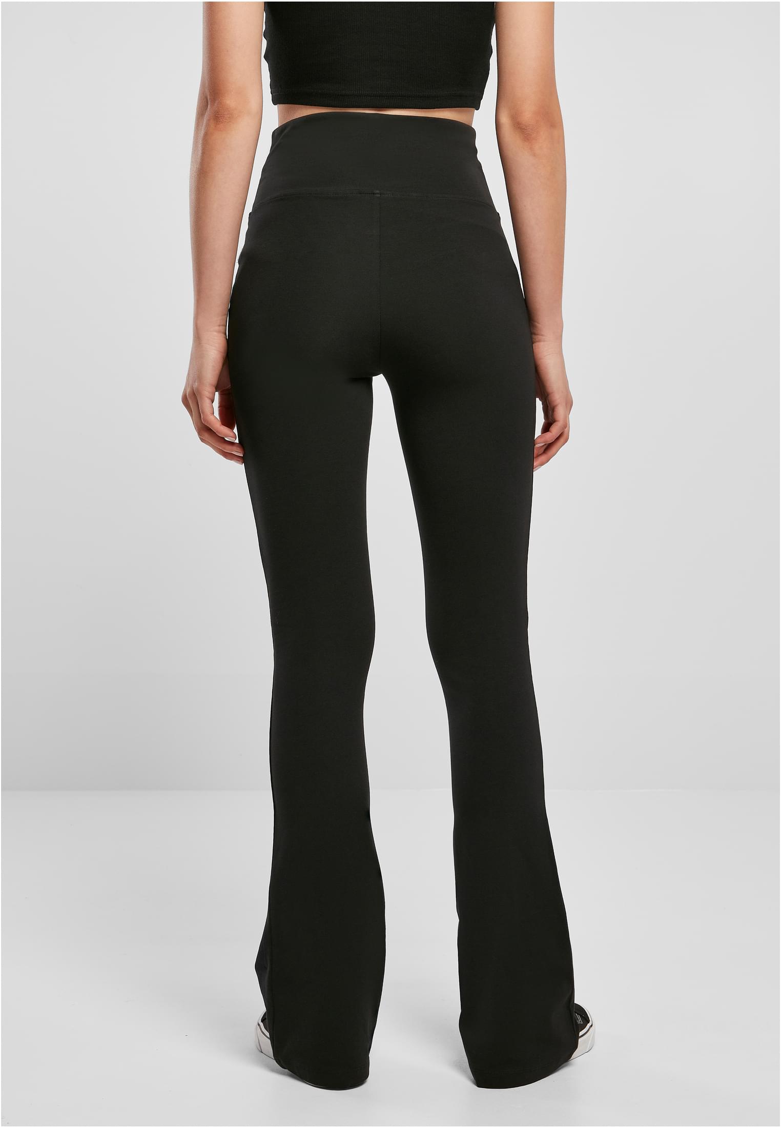 Ladies Organic Stretch Jersey Bootcut Leggings | black