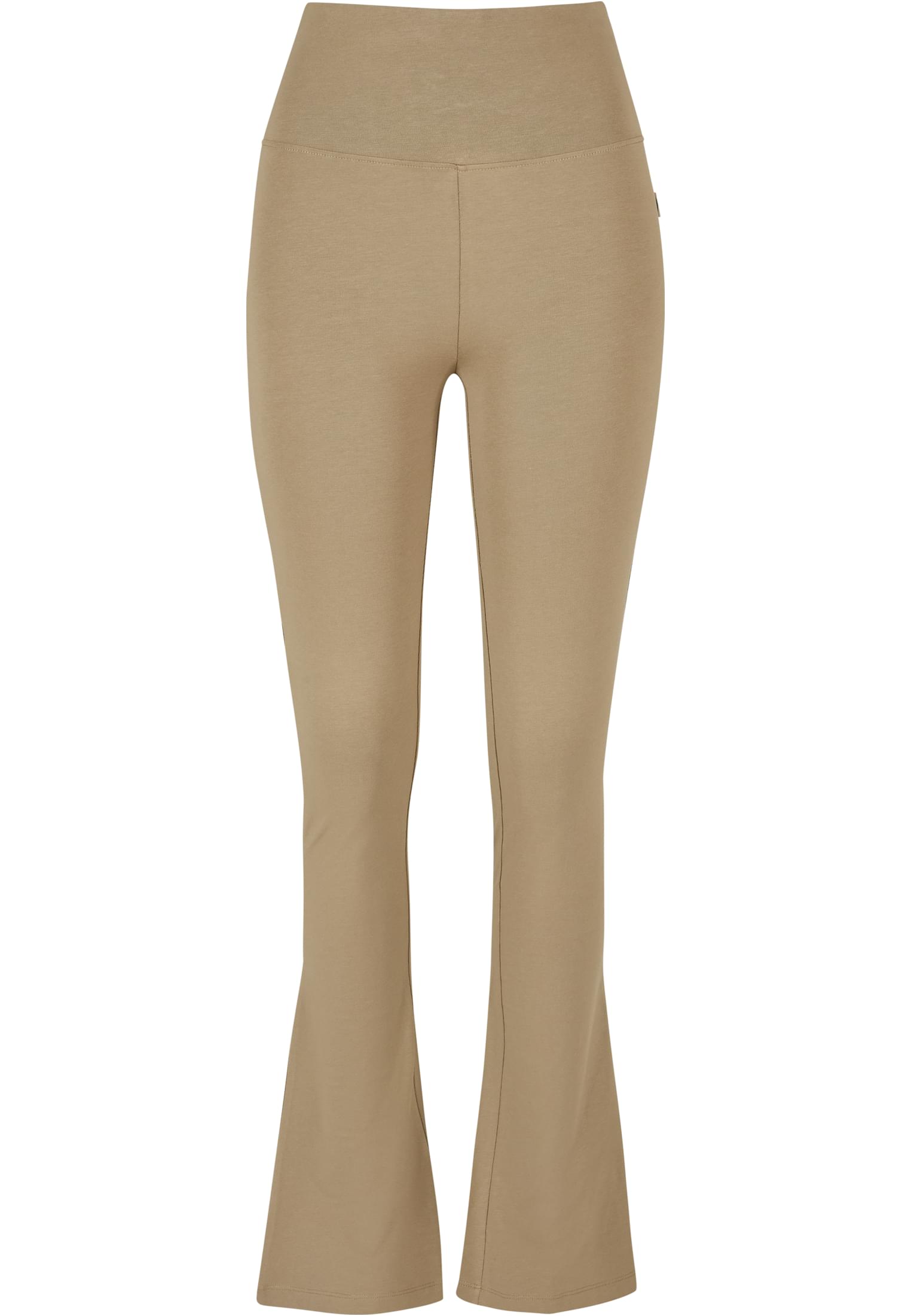 Ladies Organic Stretch Jersey Bootcut Leggings | khaki