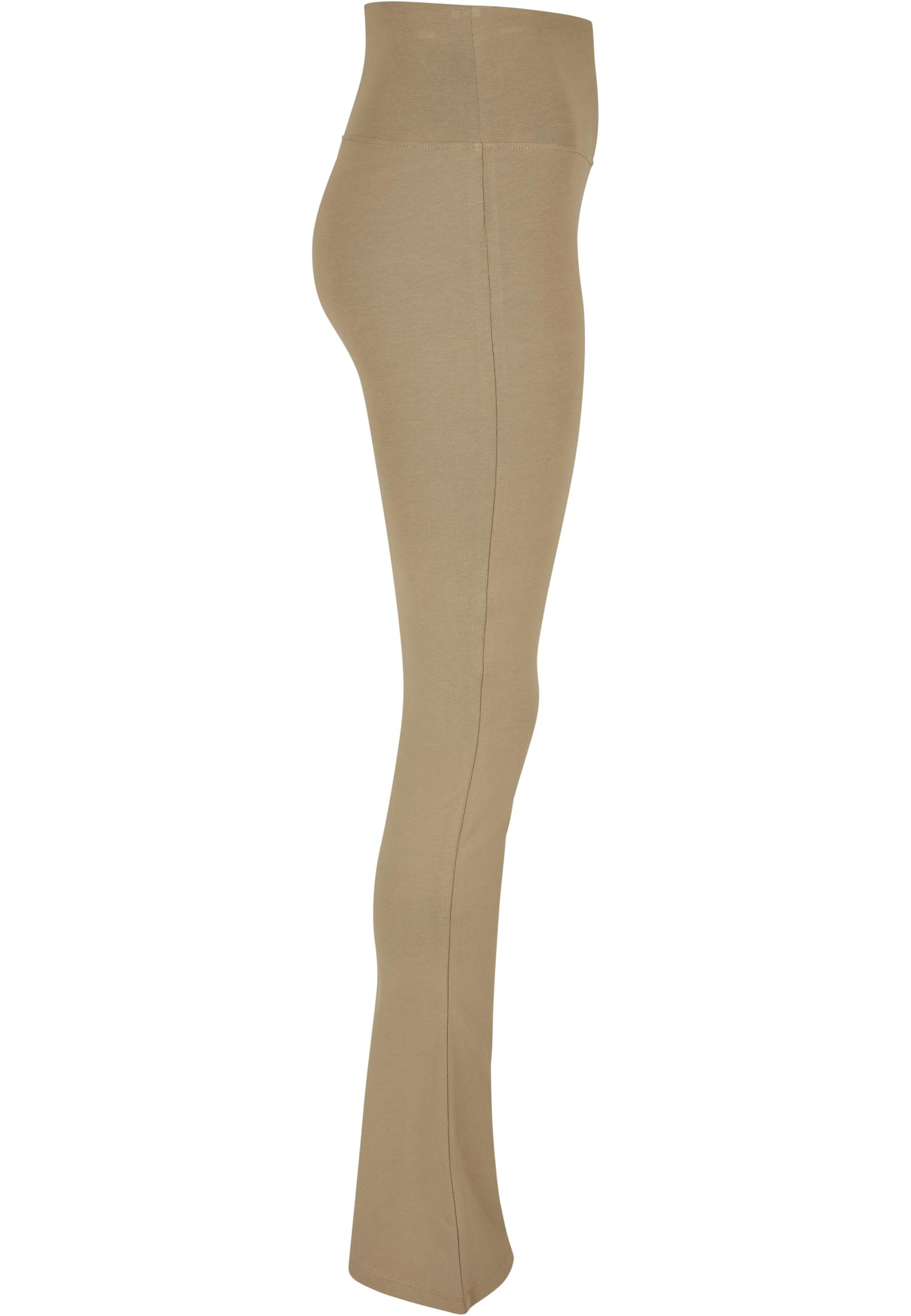 Ladies Organic Stretch Jersey Bootcut Leggings | khaki