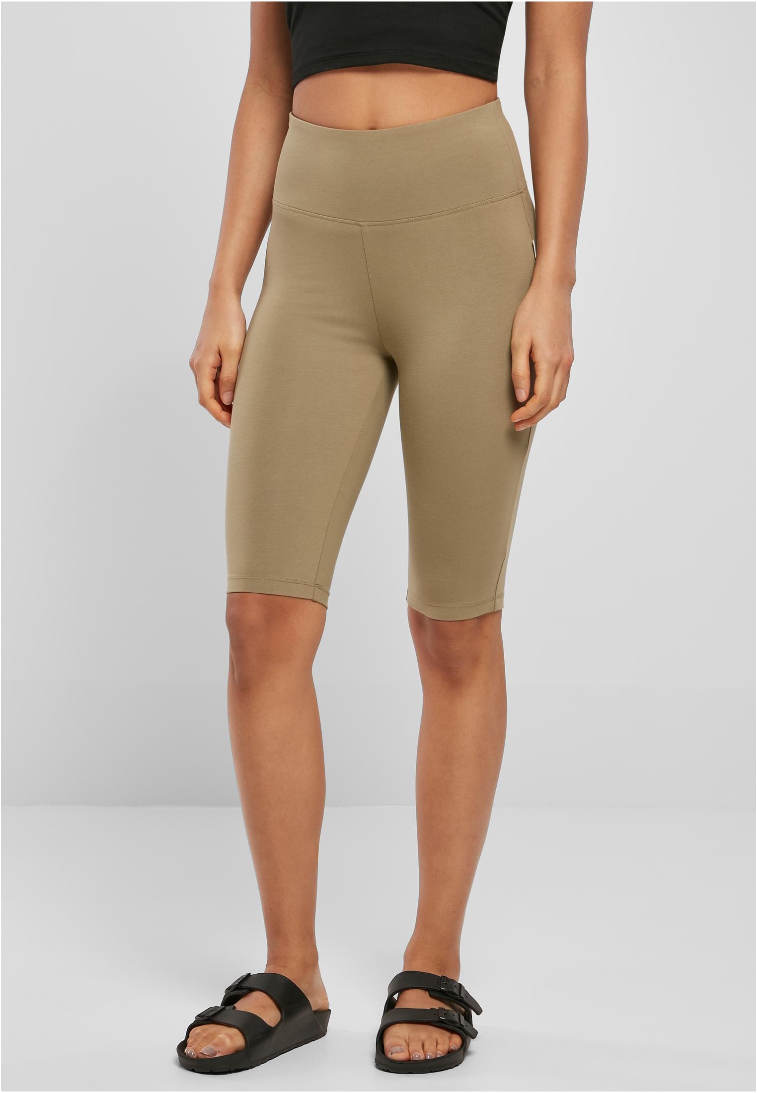 Ladies Organic Stretch Jersey Cycle Shorts | khaki