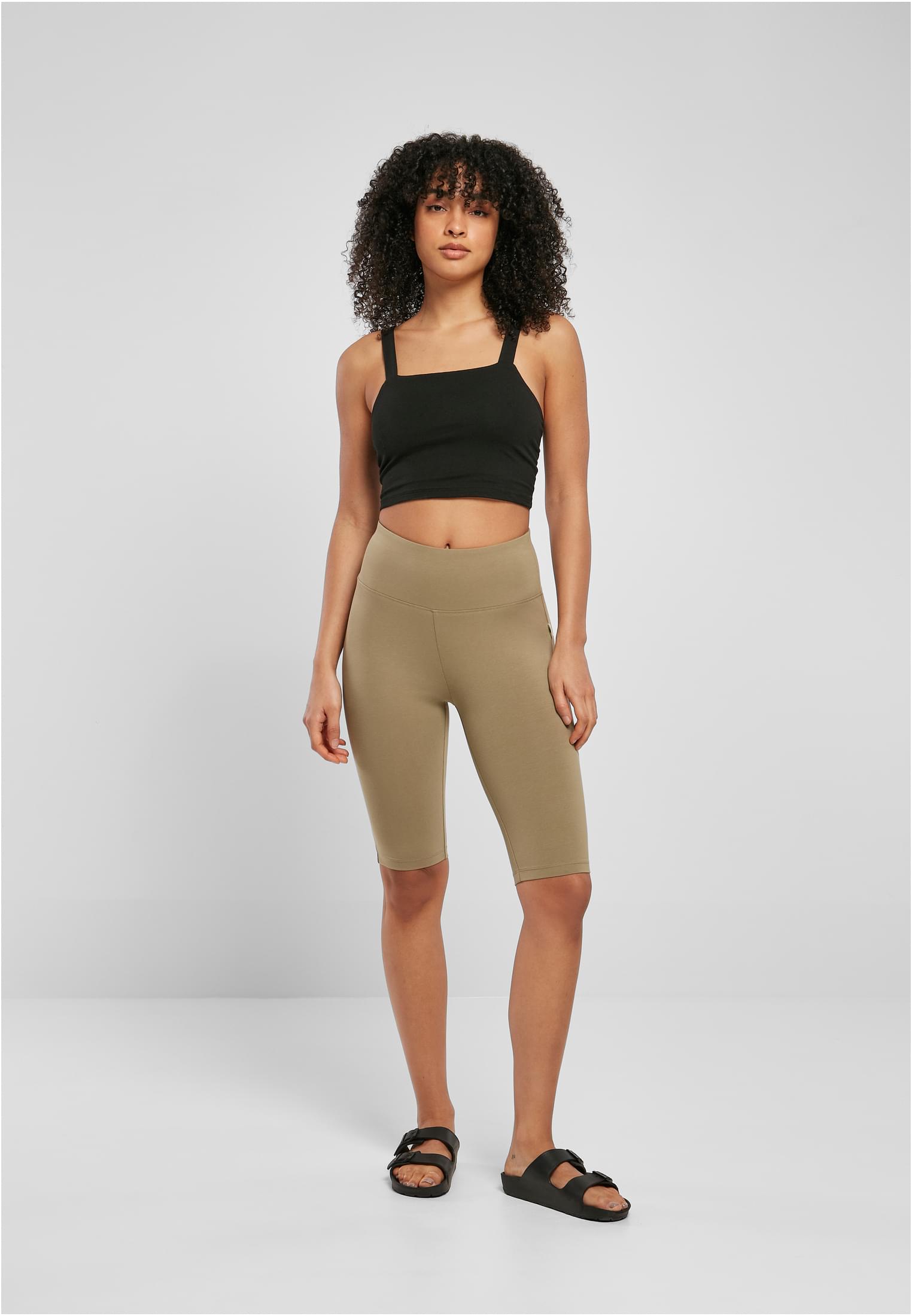 Ladies Organic Stretch Jersey Cycle Shorts | khaki