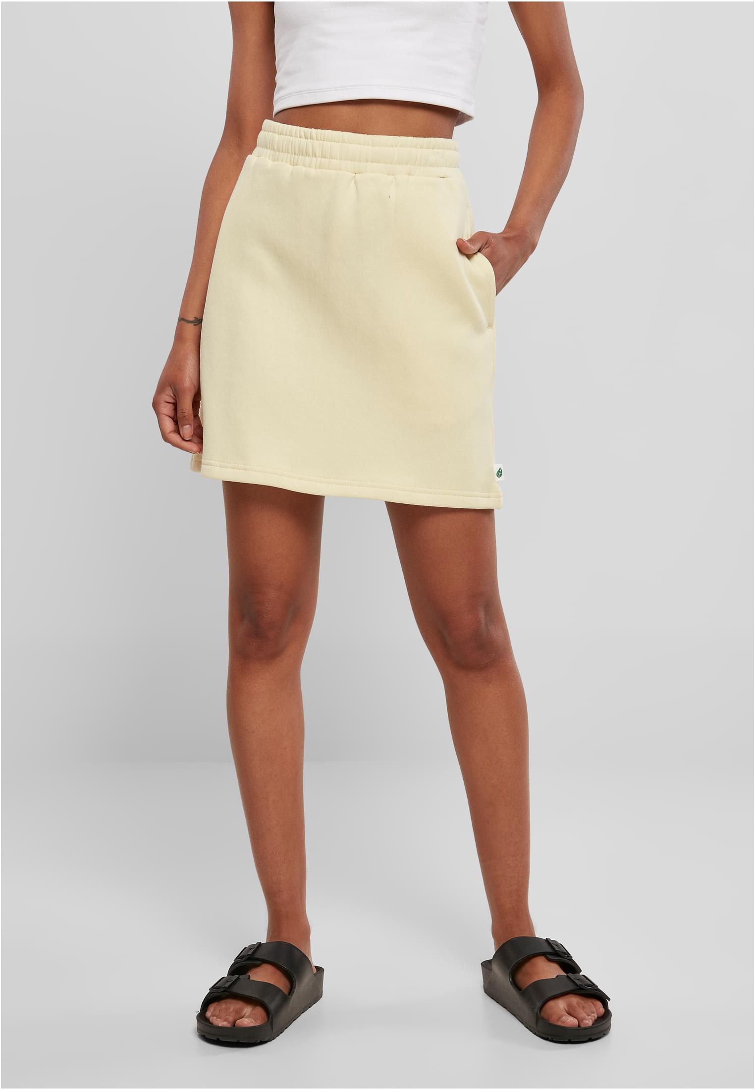 Ladies Organic Terry Mini Skirt | softyellow