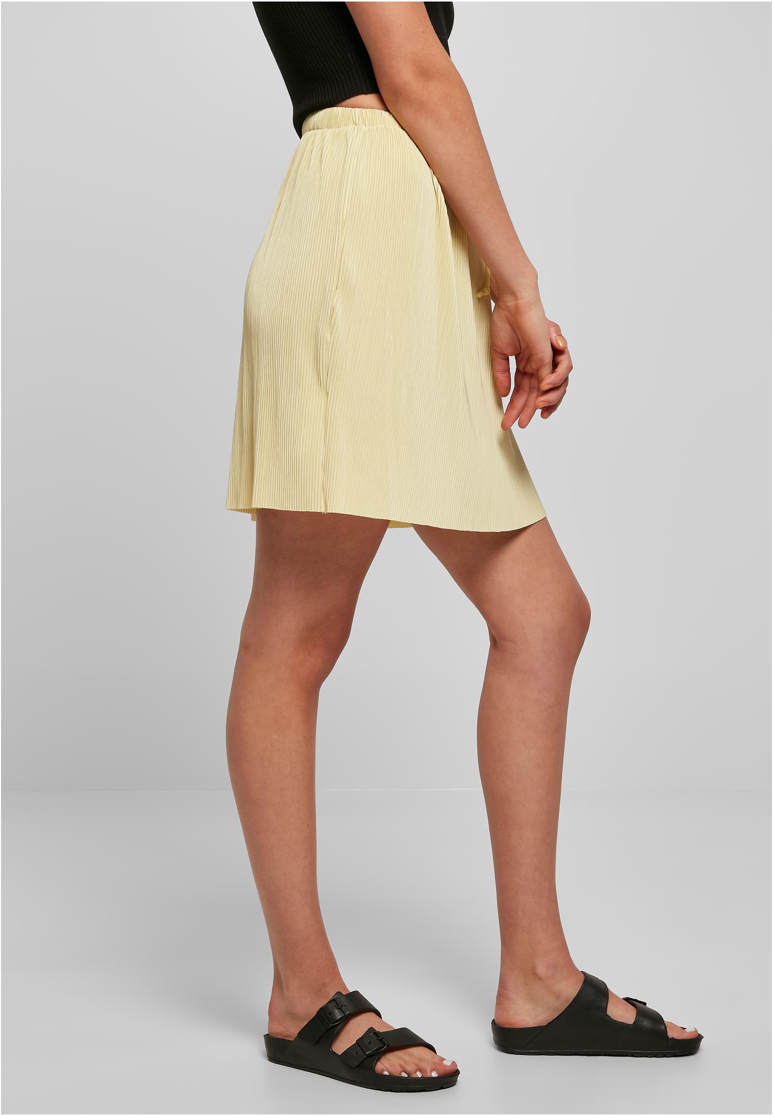 Ladies Plisse Mini Skirt | softyellow