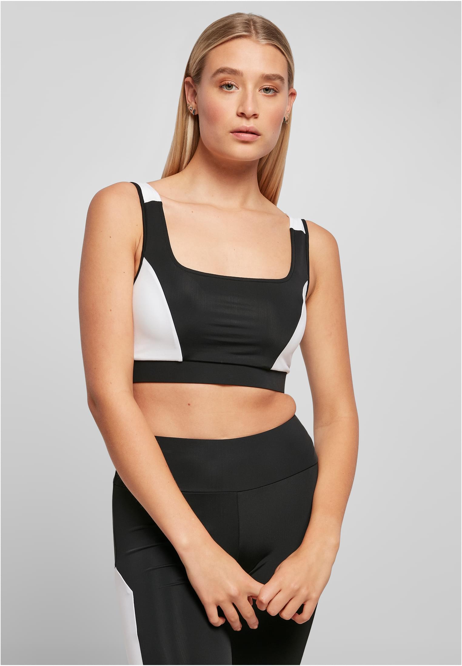 Ladies Color Block Bra | black/white