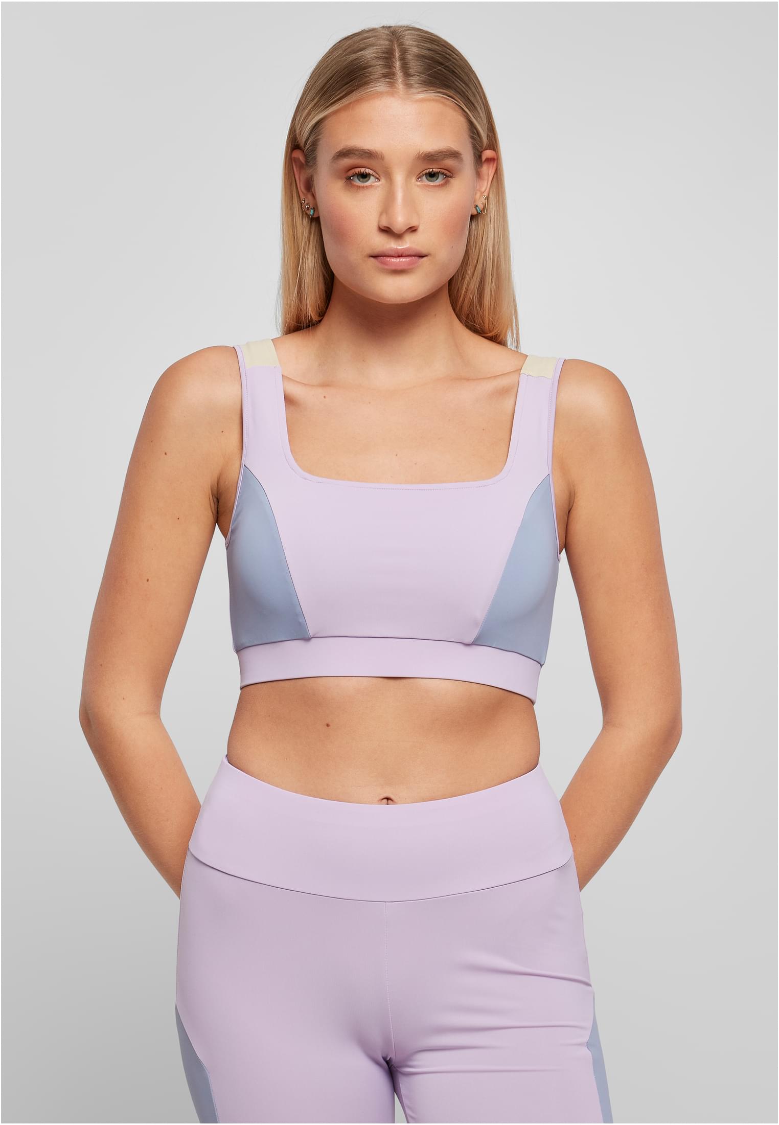 Ladies Color Block Bra | lilac/violablue/softseagrass