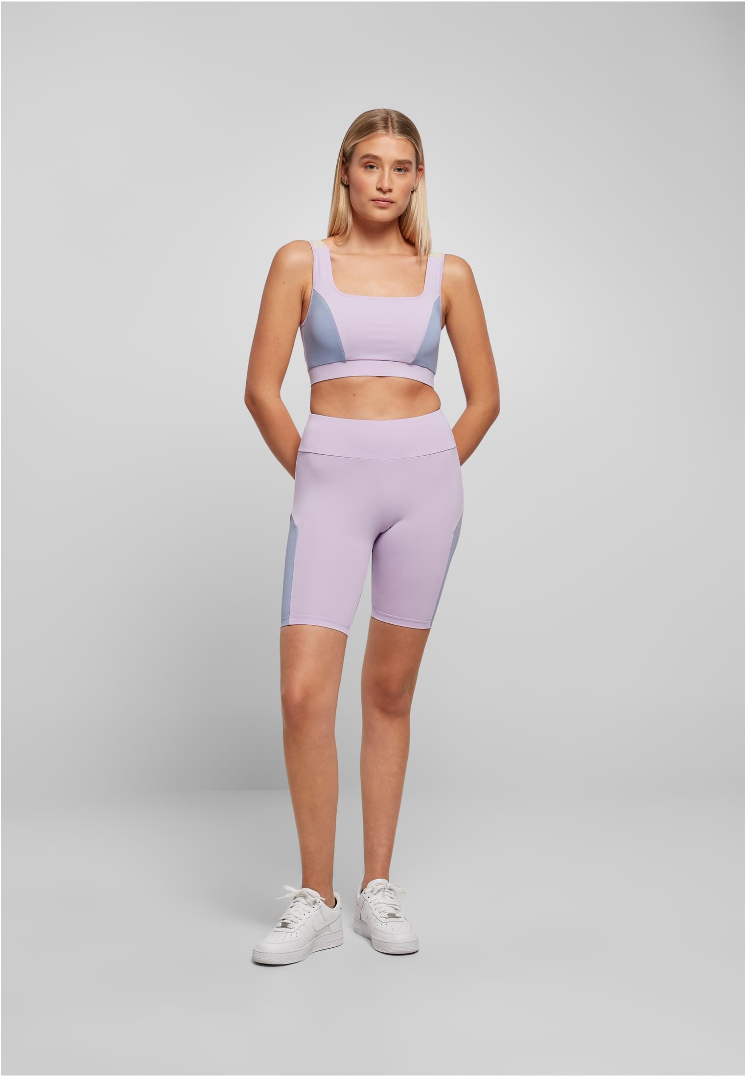 Ladies Color Block Bra | lilac/violablue/softseagrass