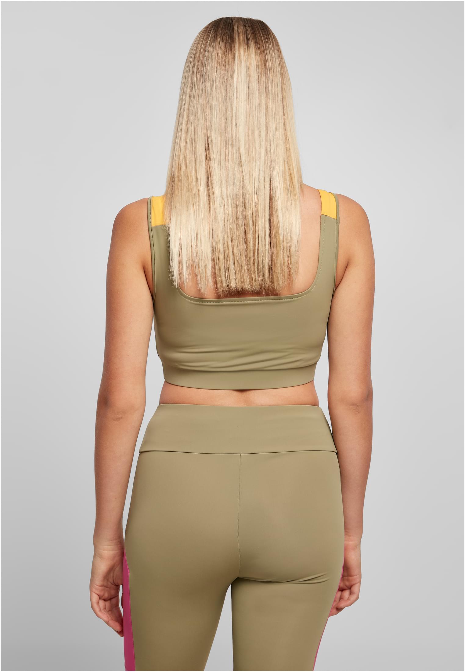 Ladies Color Block Bra | khaki/brightviolett/magimango