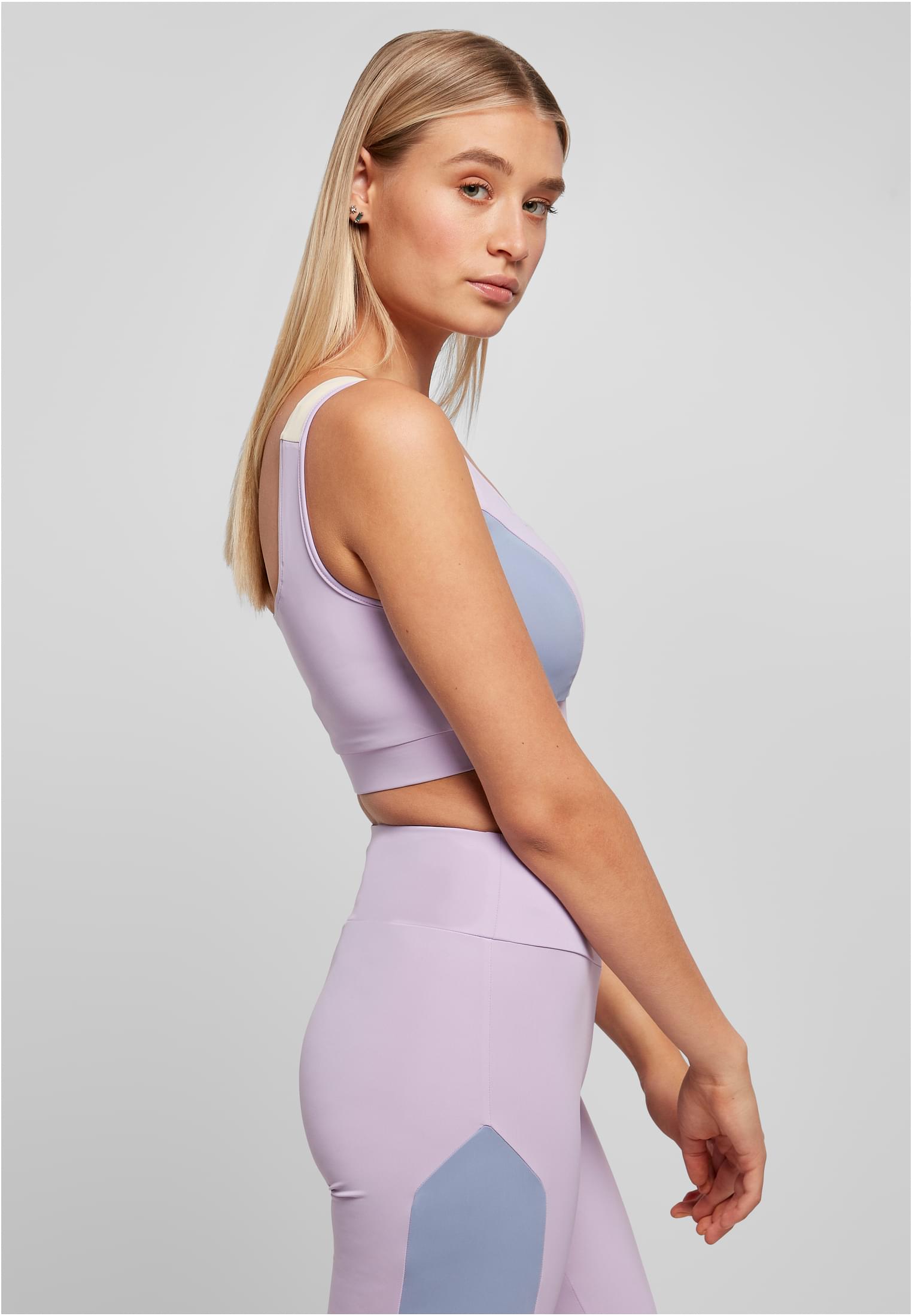 Ladies Color Block Bra | lilac/violablue/softseagrass