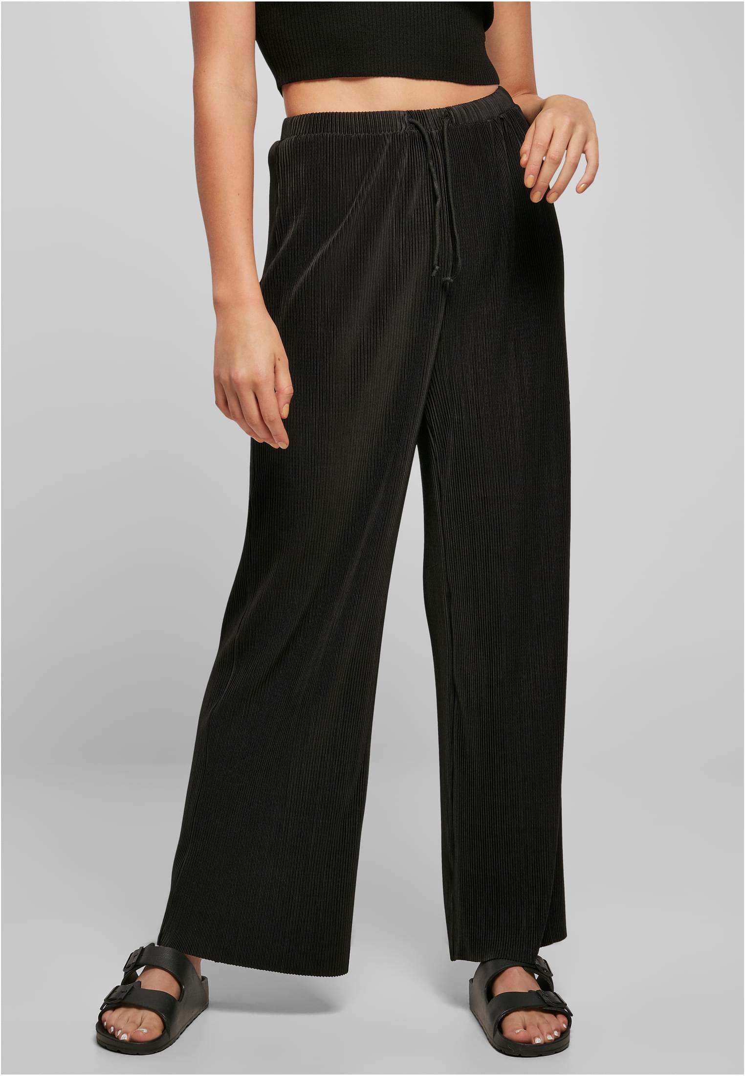 Ladies Plisse Pants | black