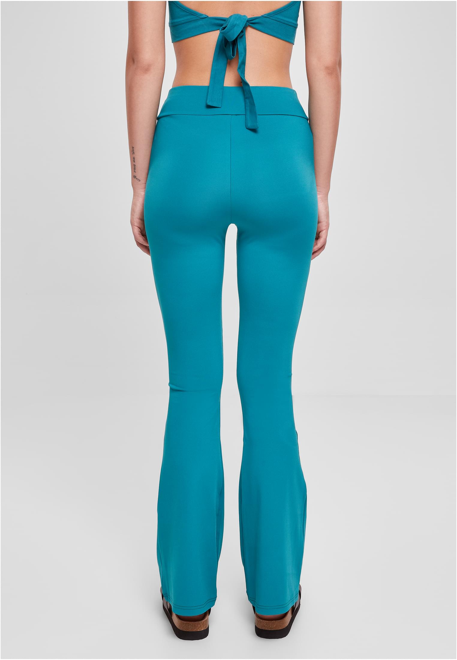 Ladies Recycled High Waist Flared Leggings | watergreen