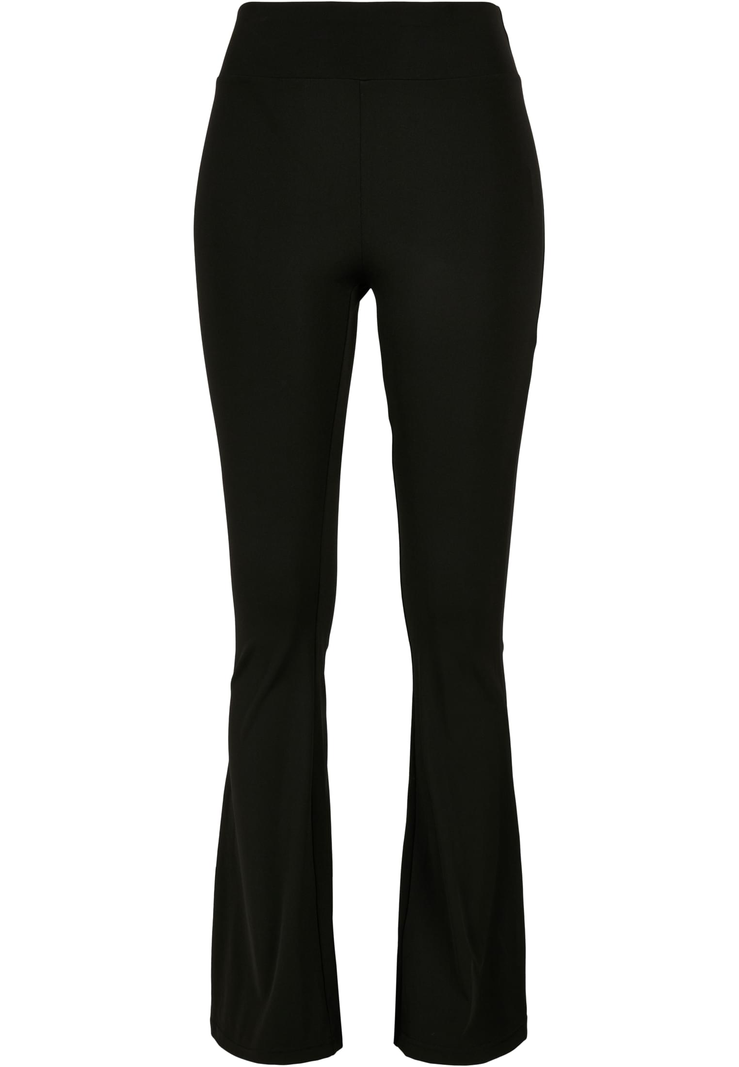 Ladies Recycled High Waist Flared Leggings | black