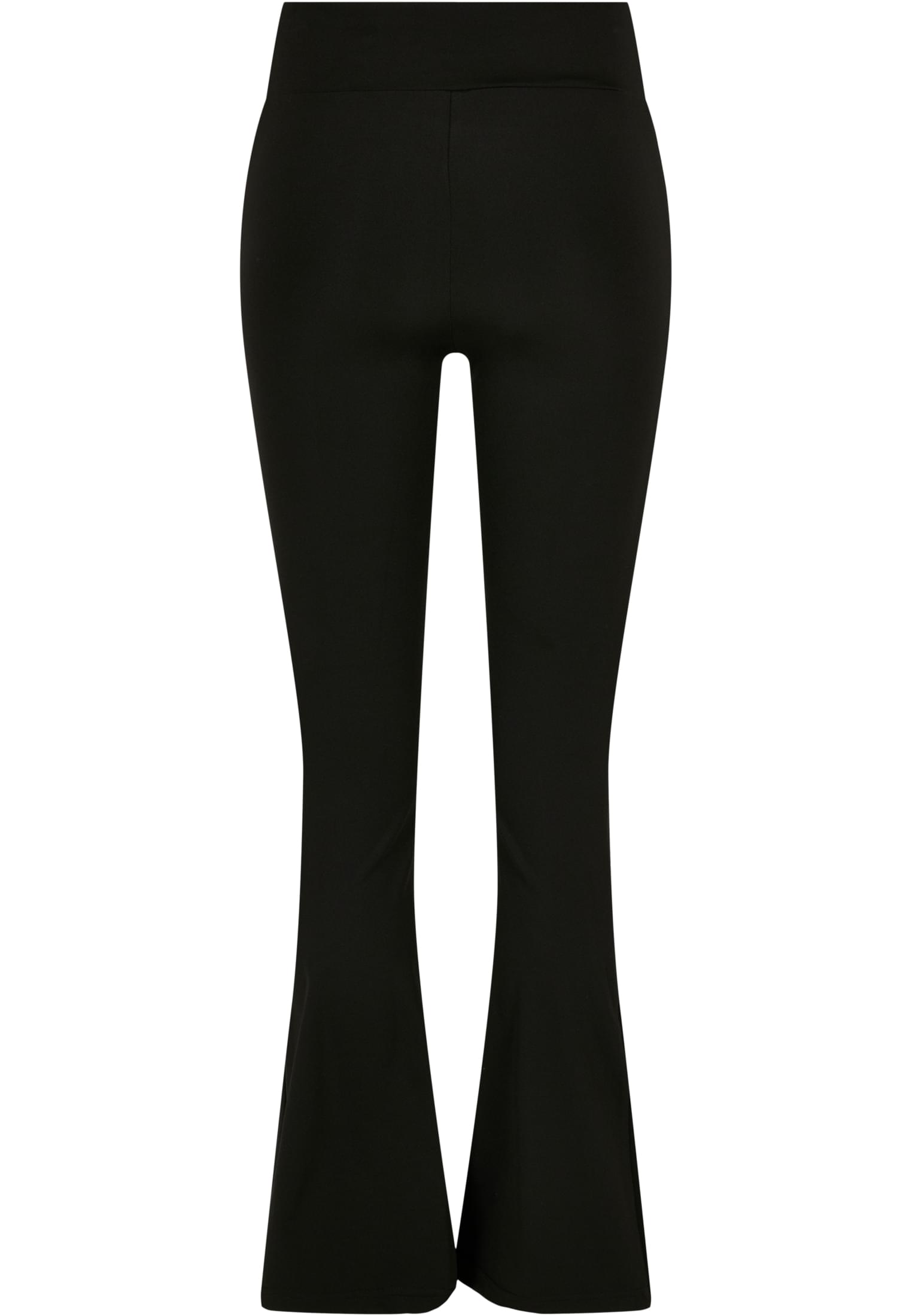 Ladies Recycled High Waist Flared Leggings | black