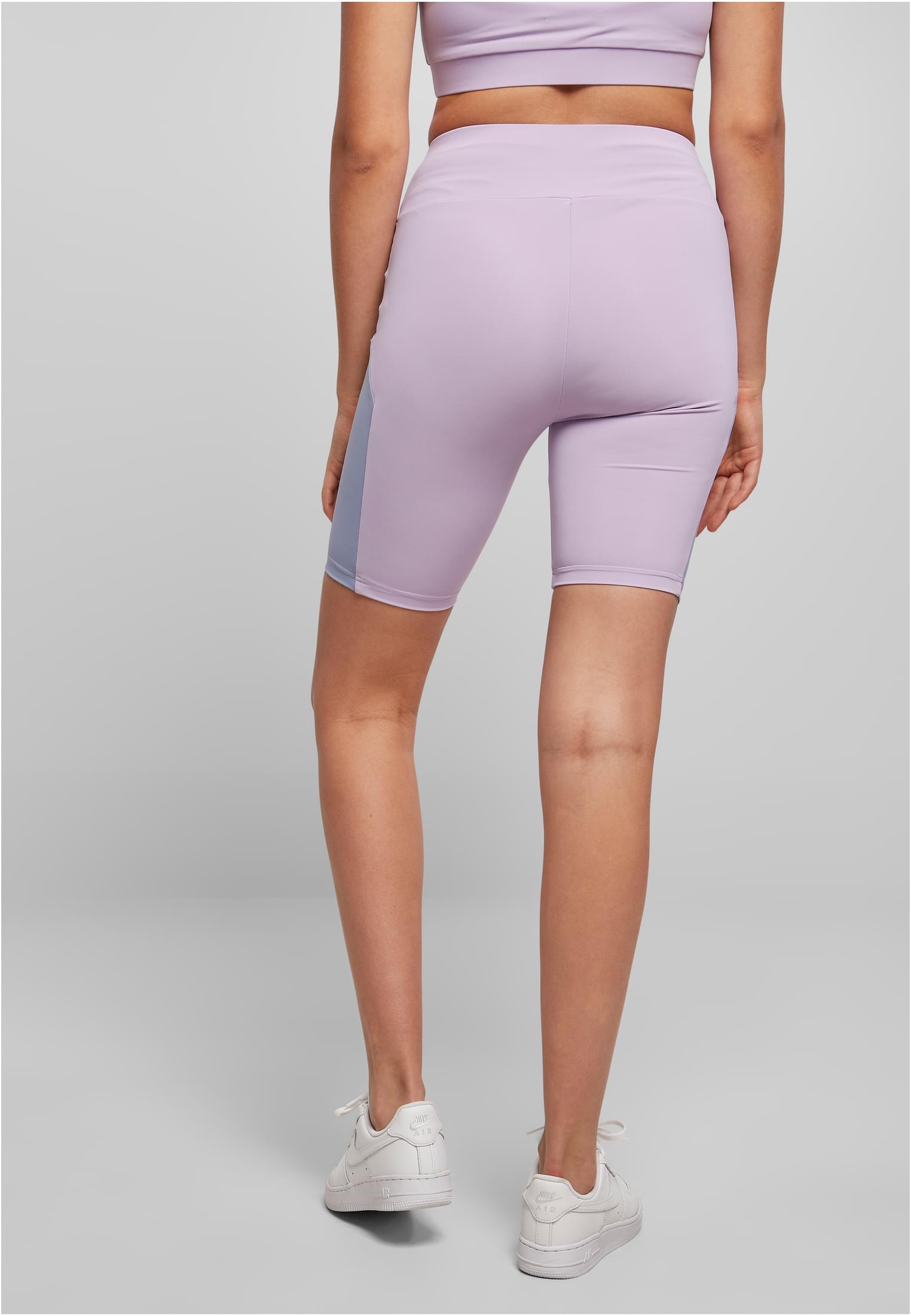 Ladies Color Block Cycle Shorts | lilac/violablue