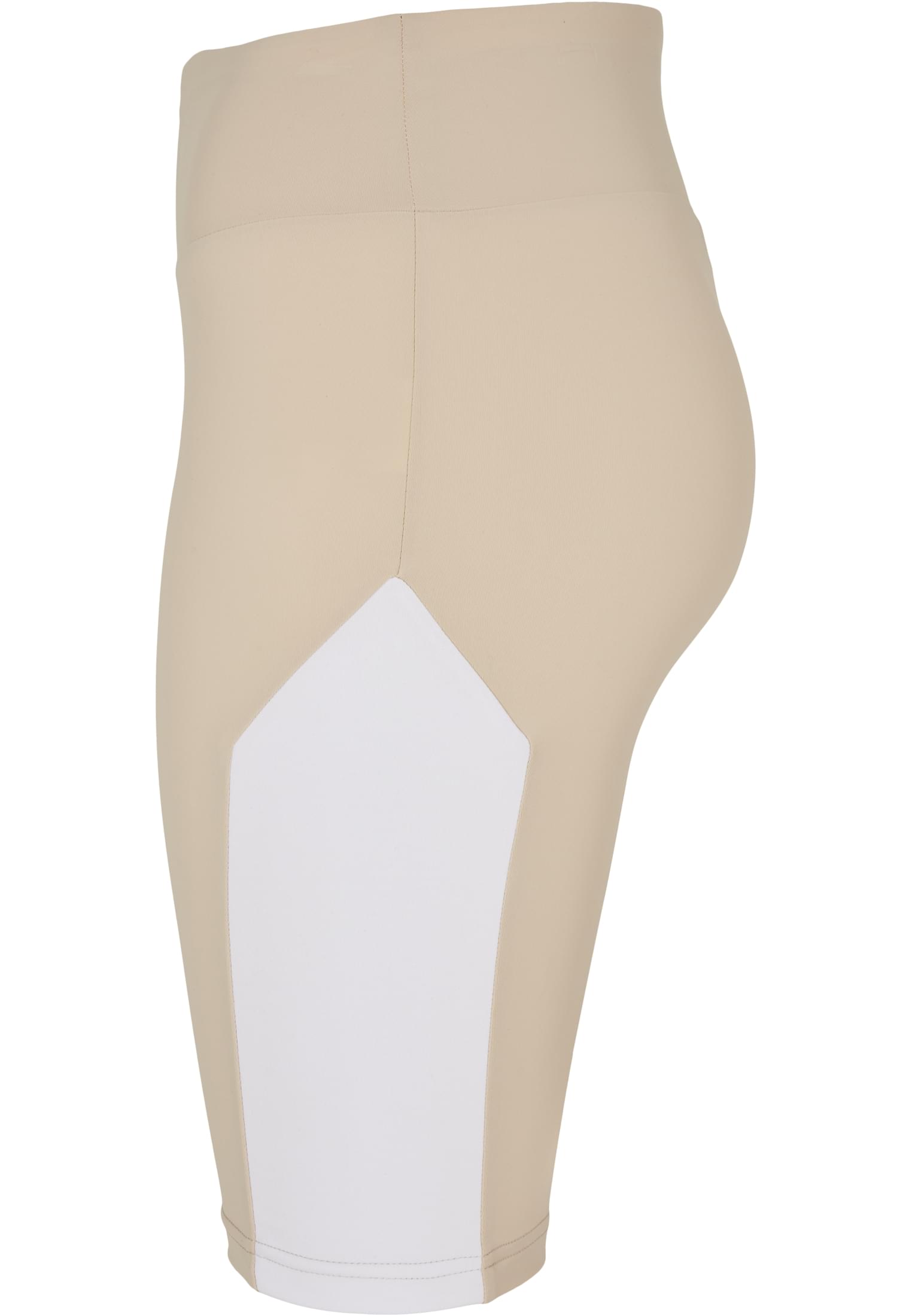 Ladies Color Block Cycle Shorts | softseagrass/white