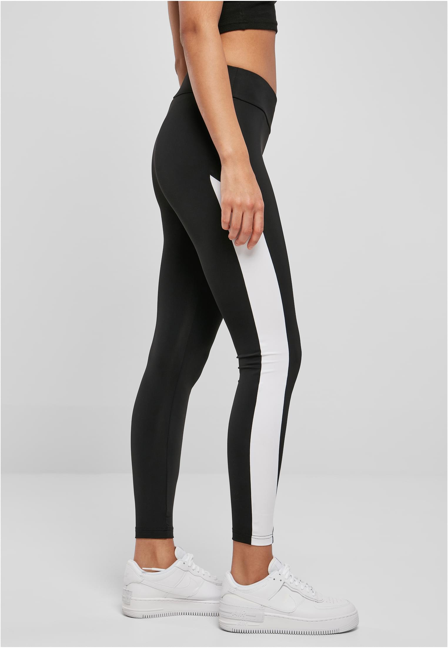 Ladies Color Block Leggings | black/white