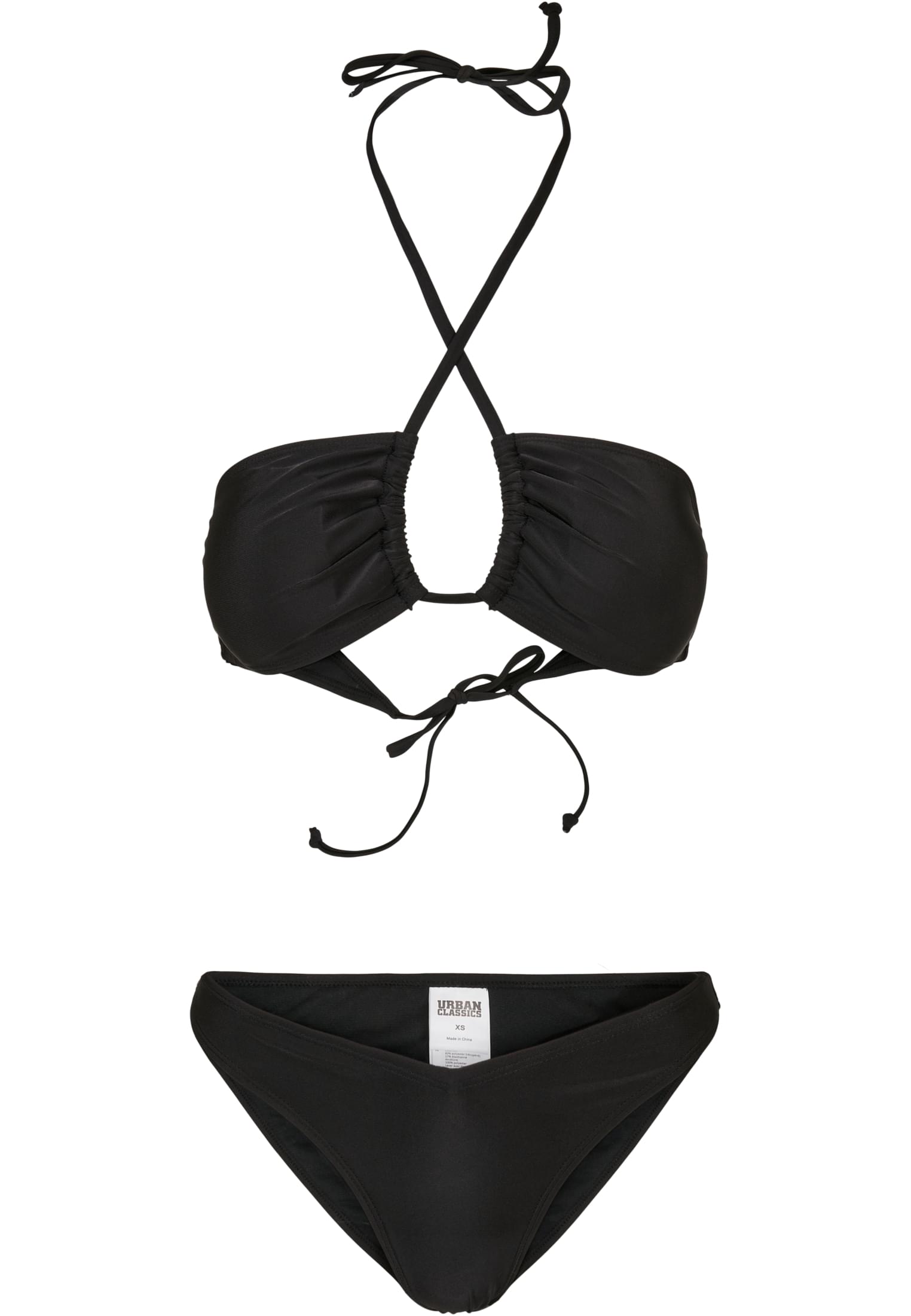 Ladies Recycled Hot V Bikini | black