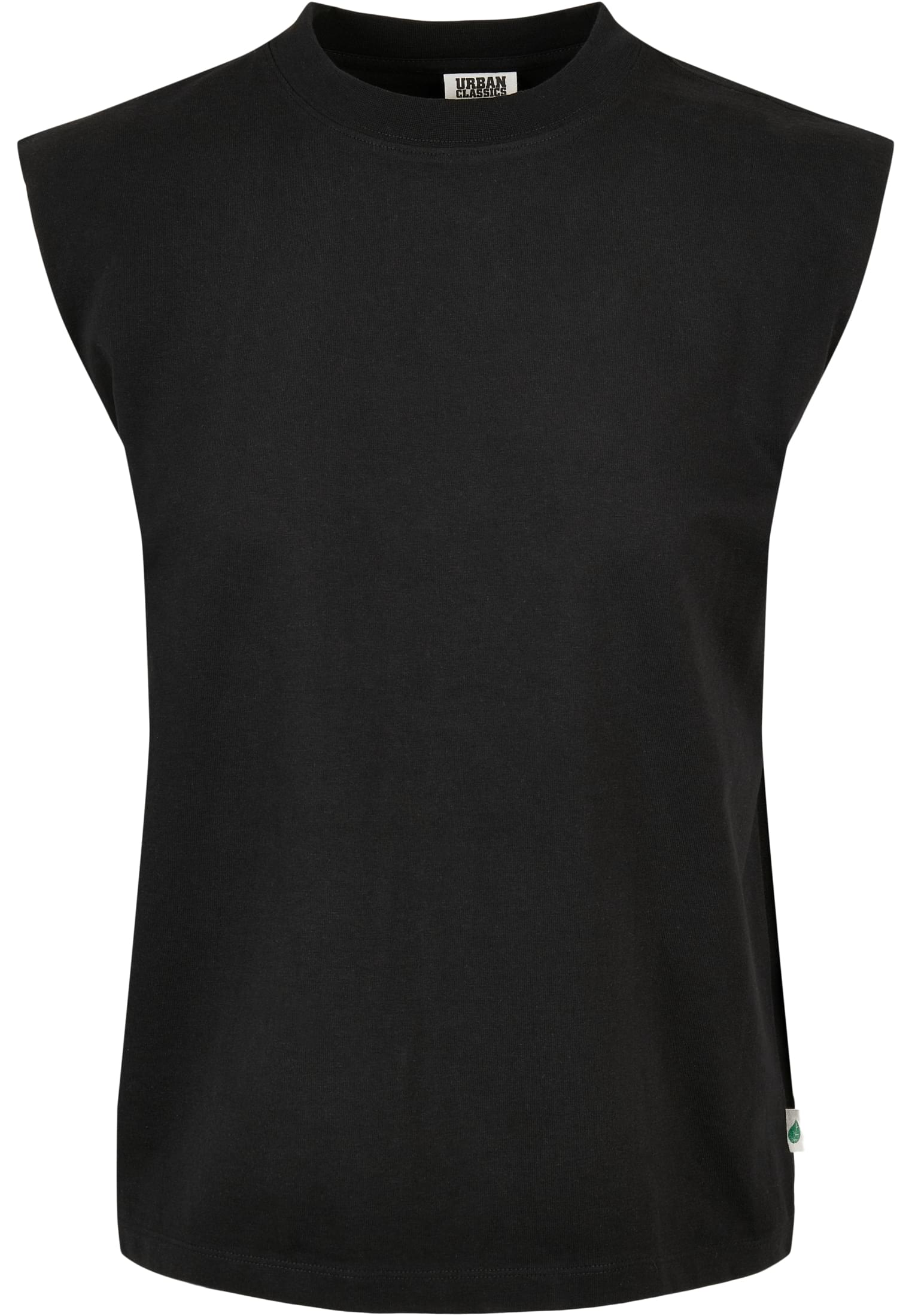 Ladies Organic Heavy Padded Shoulder Tank Top | black