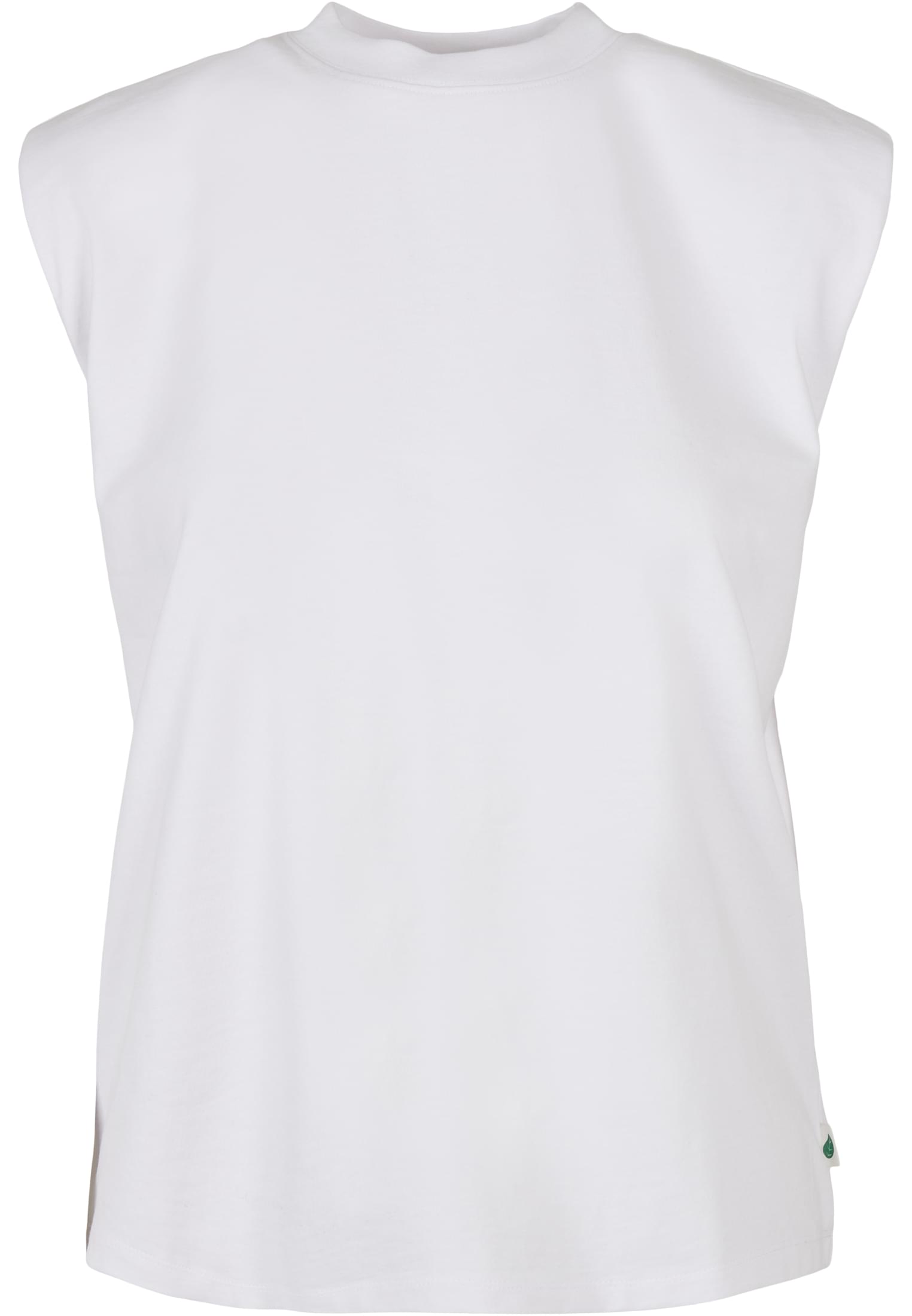 Ladies Organic Heavy Padded Shoulder Tank Top | white