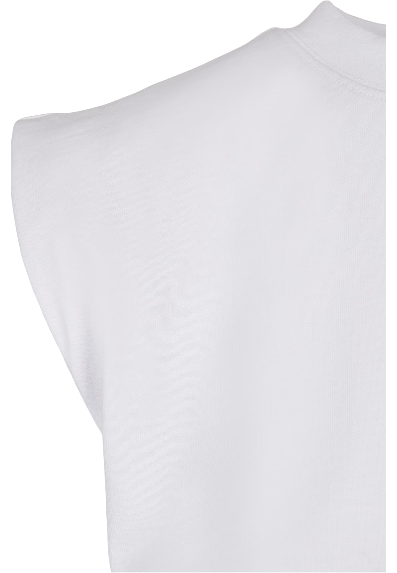 Ladies Organic Heavy Padded Shoulder Tank Top | white