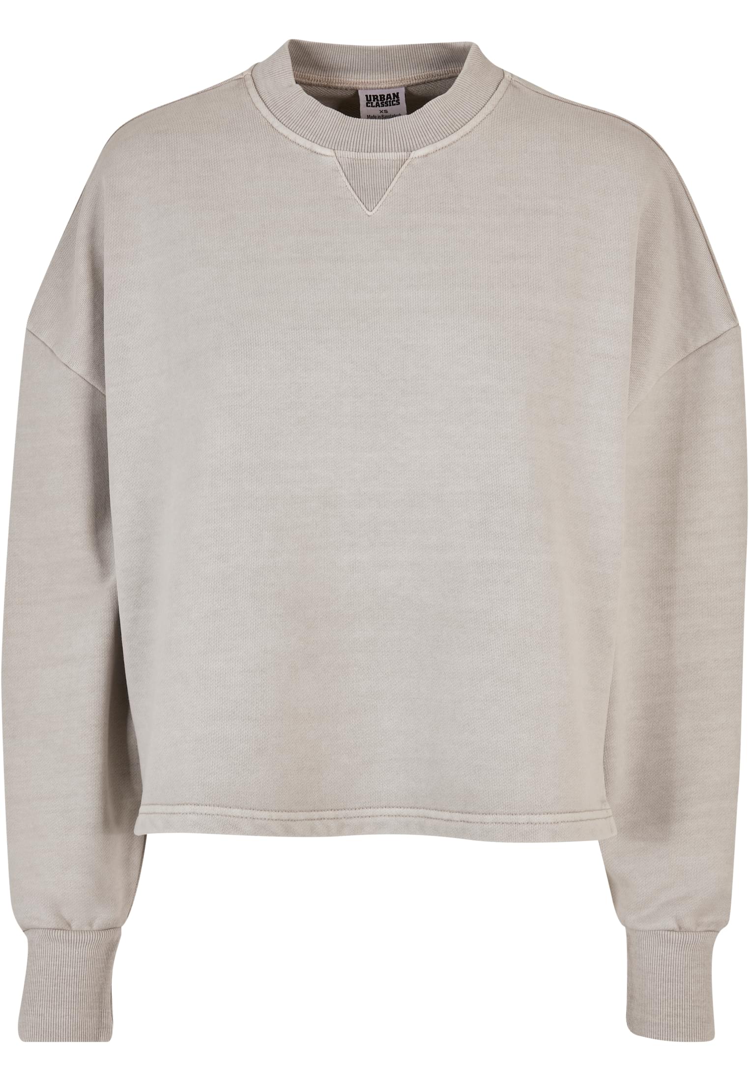 Ladies Heavy Terry Garment Dye Crewneck | warmgrey