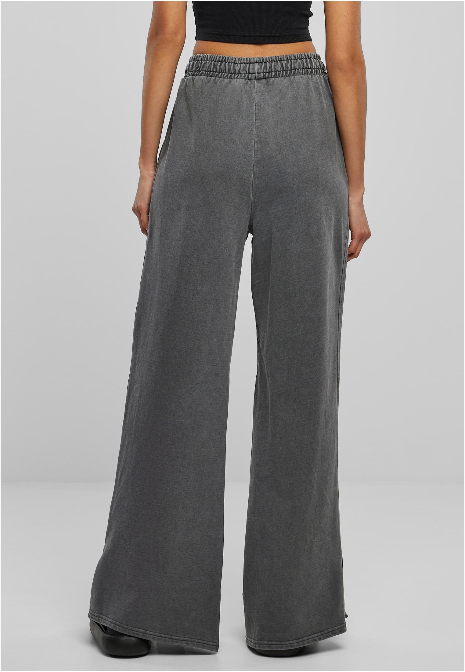 Ladies Heavy Terry Garment Dye Slit Pants | darkshadow