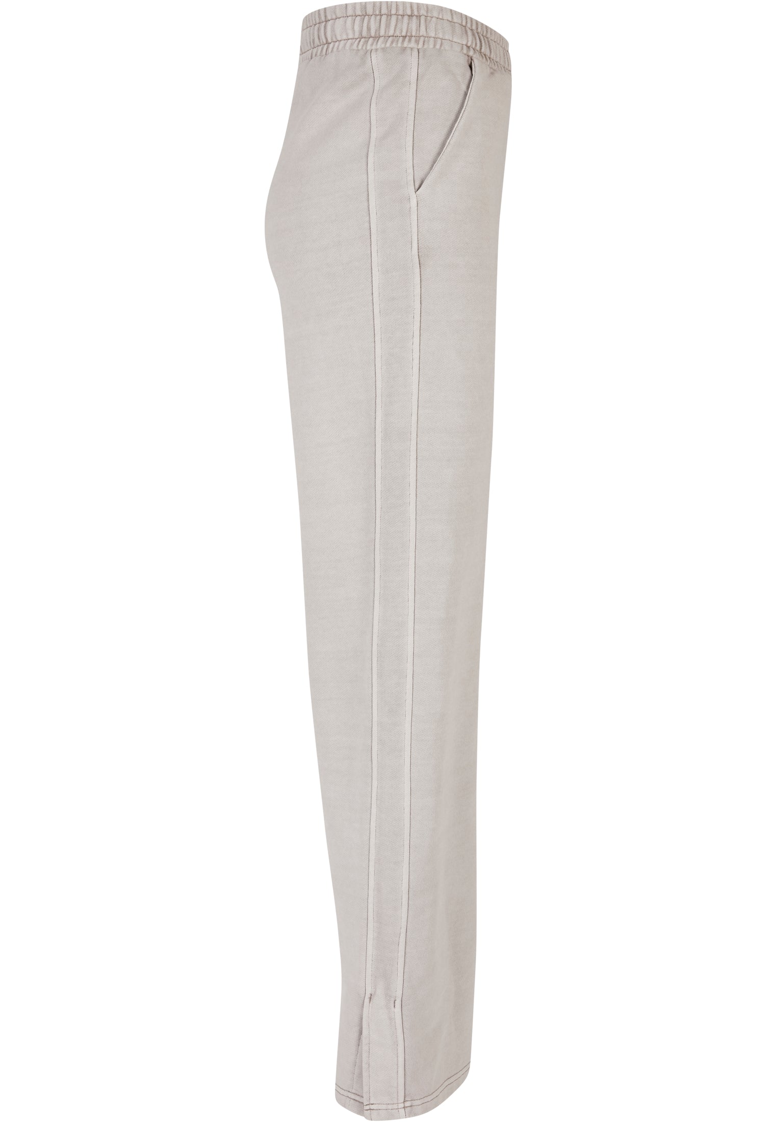 Ladies Heavy Terry Garment Dye Slit Pants | warmgrey