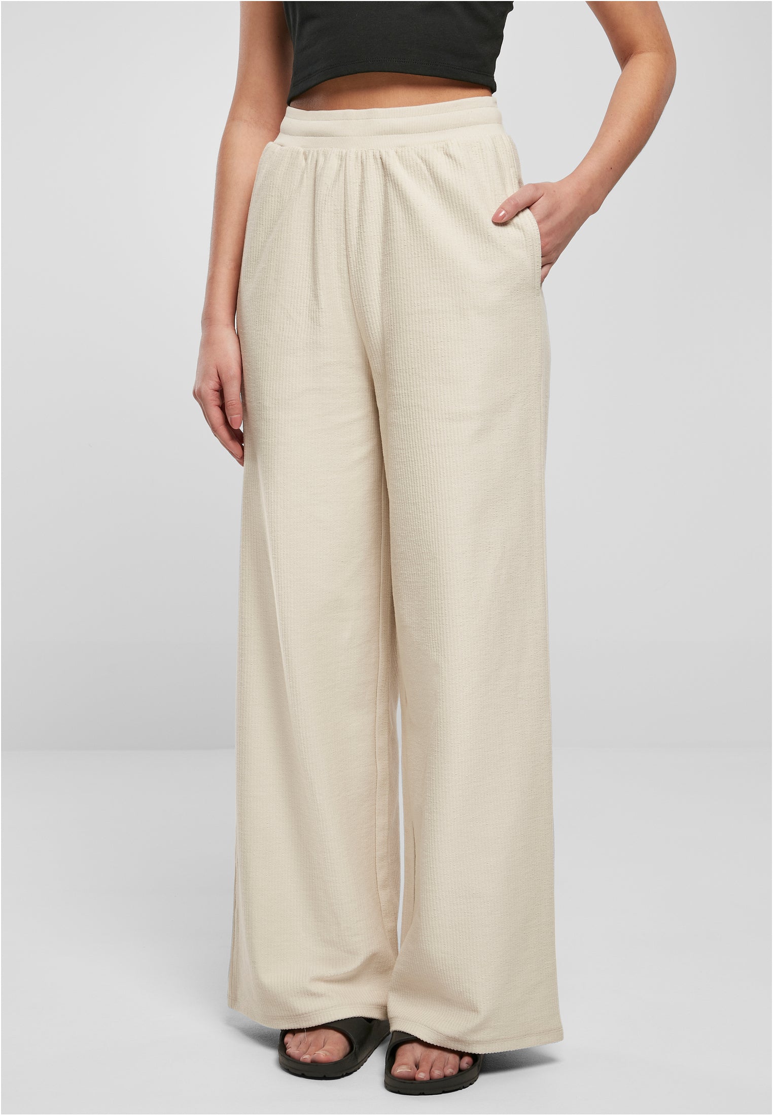 Ladies Straight Rib Terry Pants | softseagrass