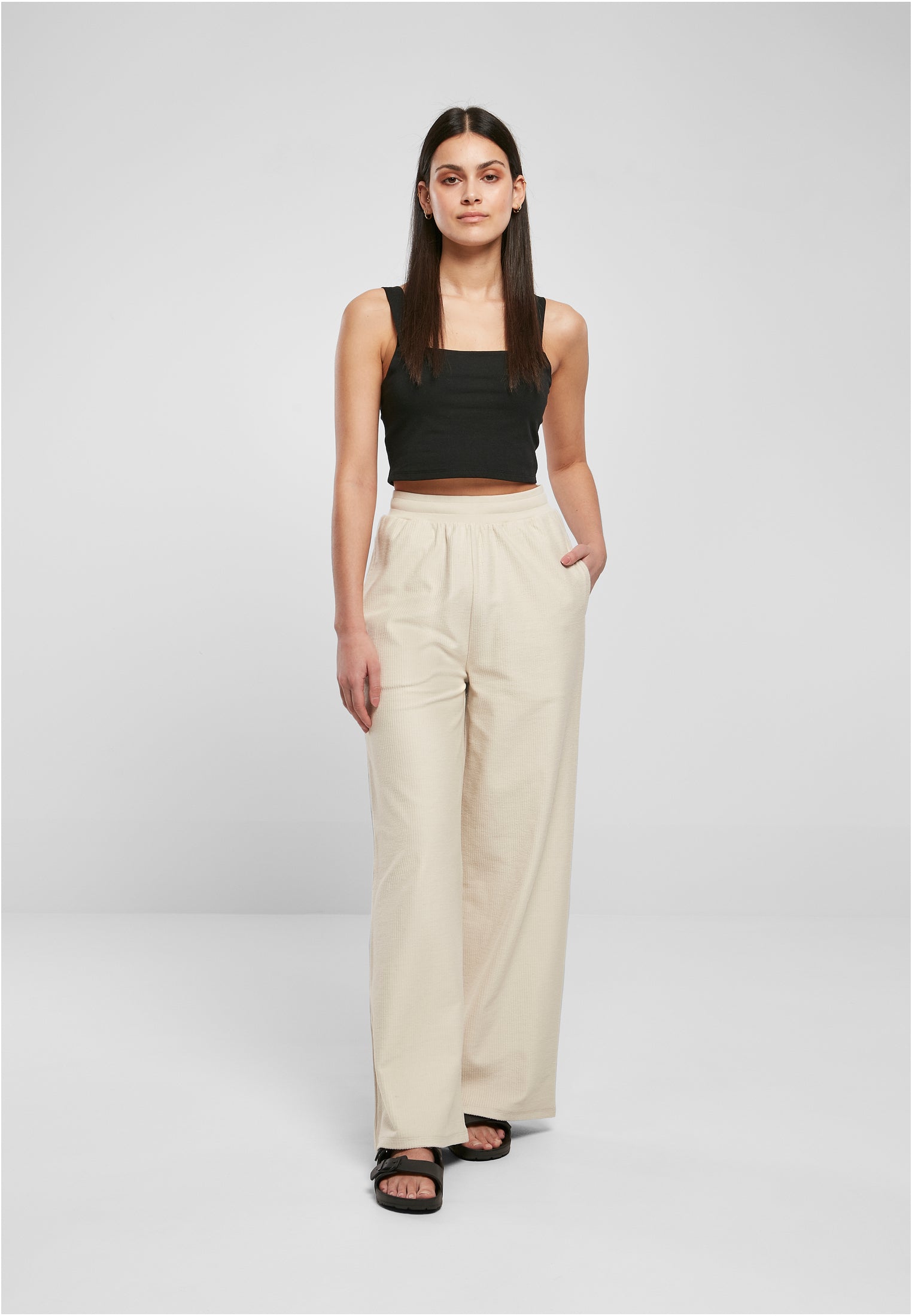 Ladies Straight Rib Terry Pants | softseagrass