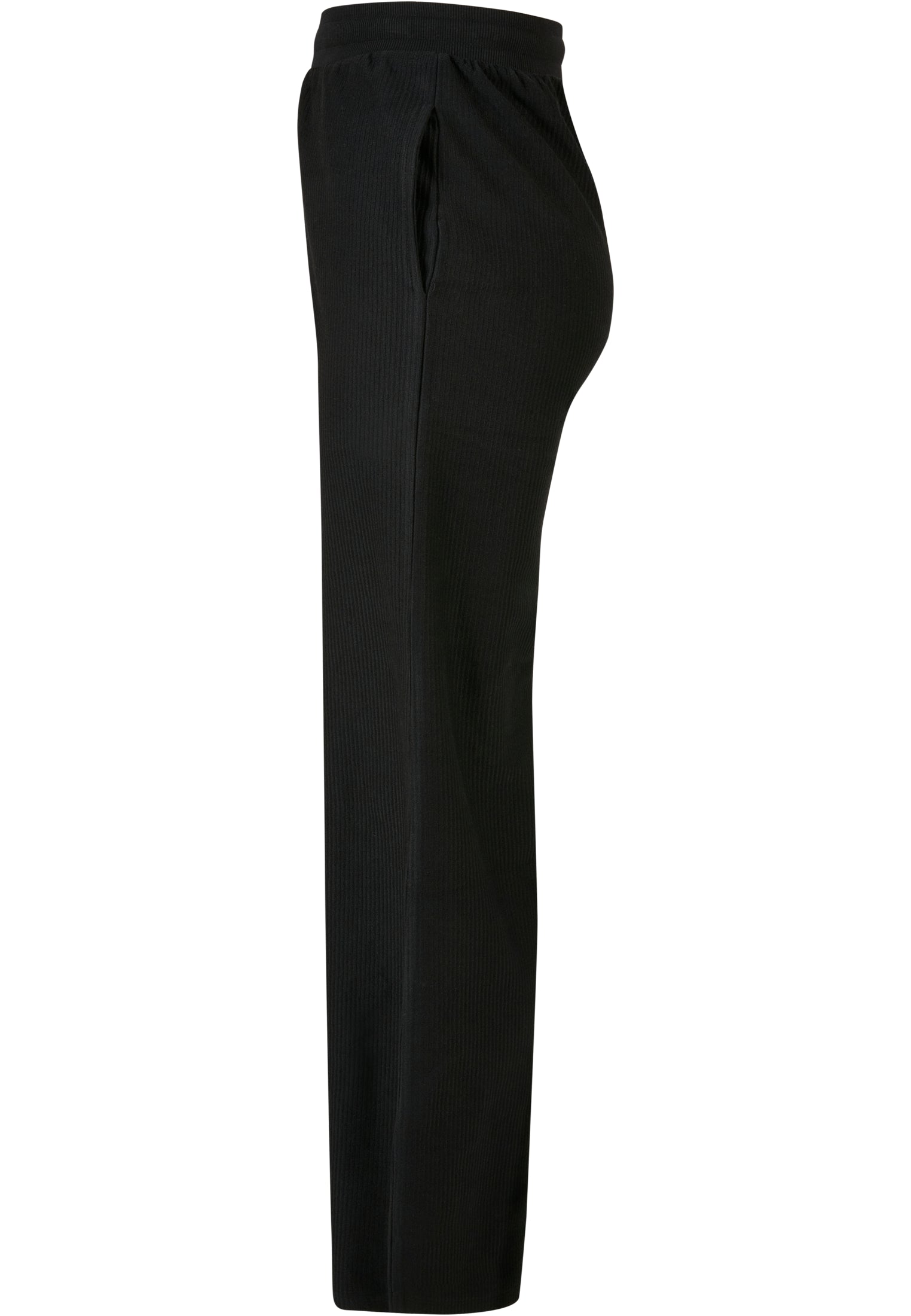 Ladies Straight Rib Terry Pants | black