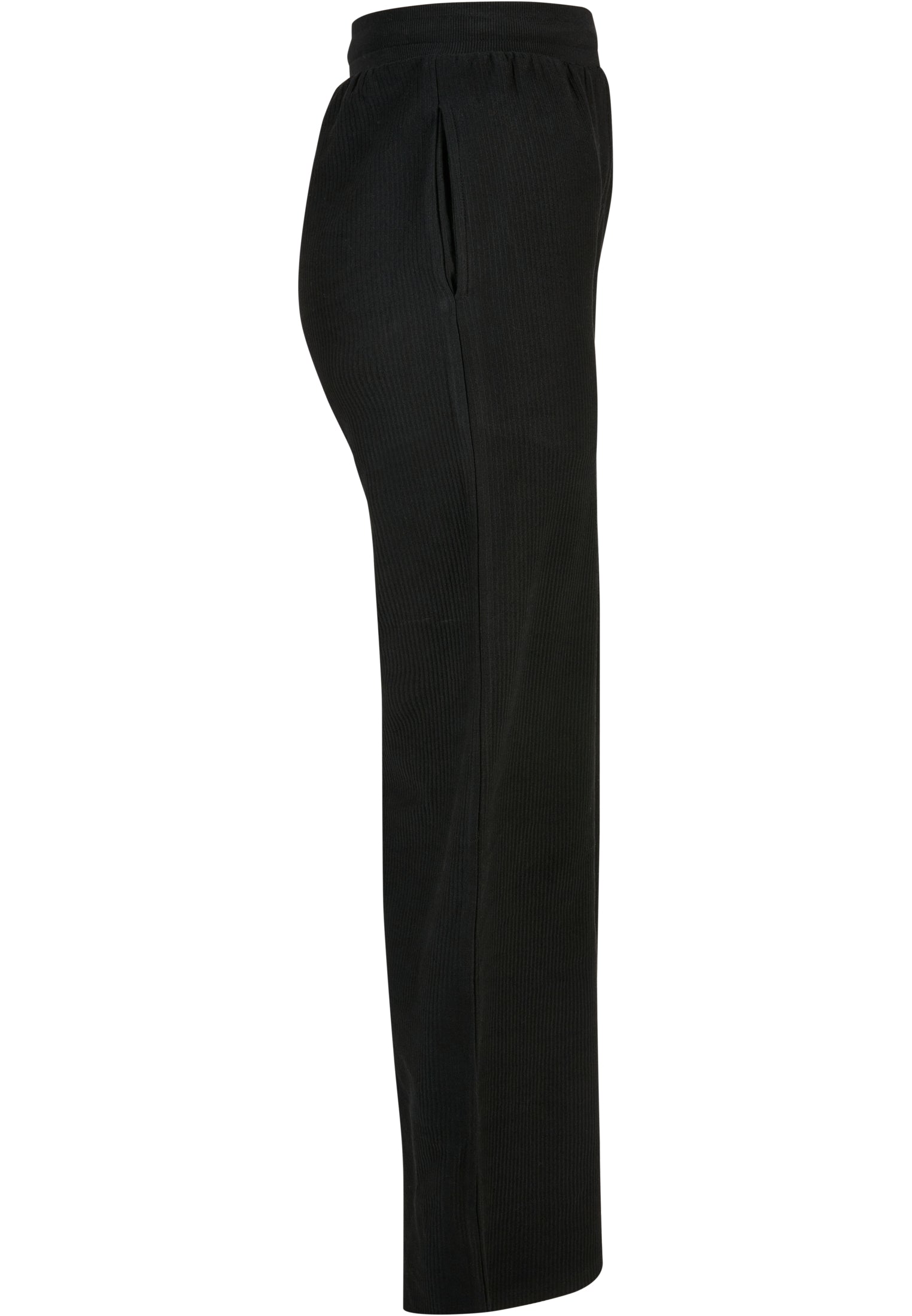 Ladies Straight Rib Terry Pants | black