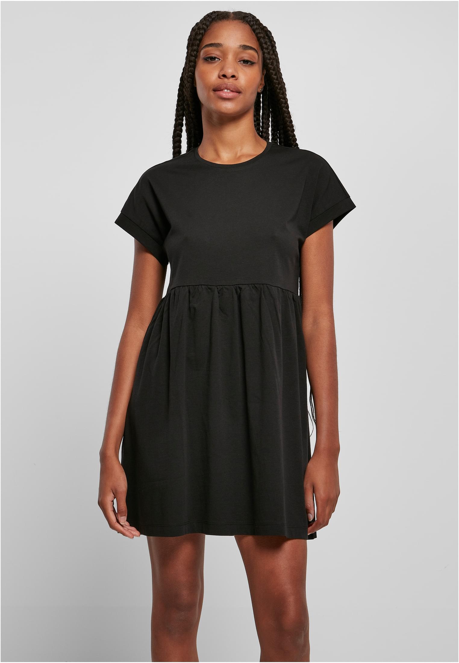 Ladies Organic Empire Valance Tee Dress | black