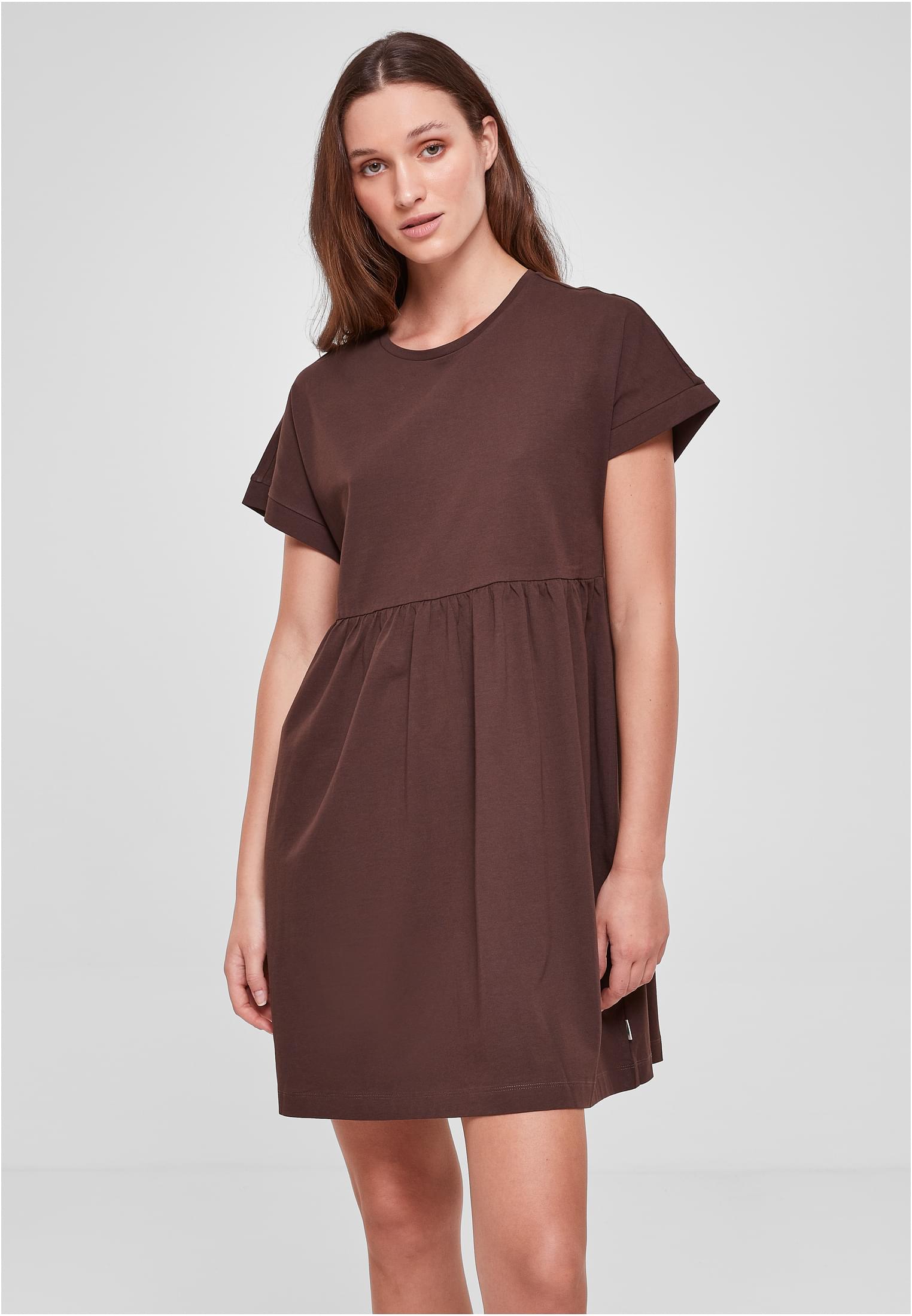 Ladies Organic Empire Valance Tee Dress | brown