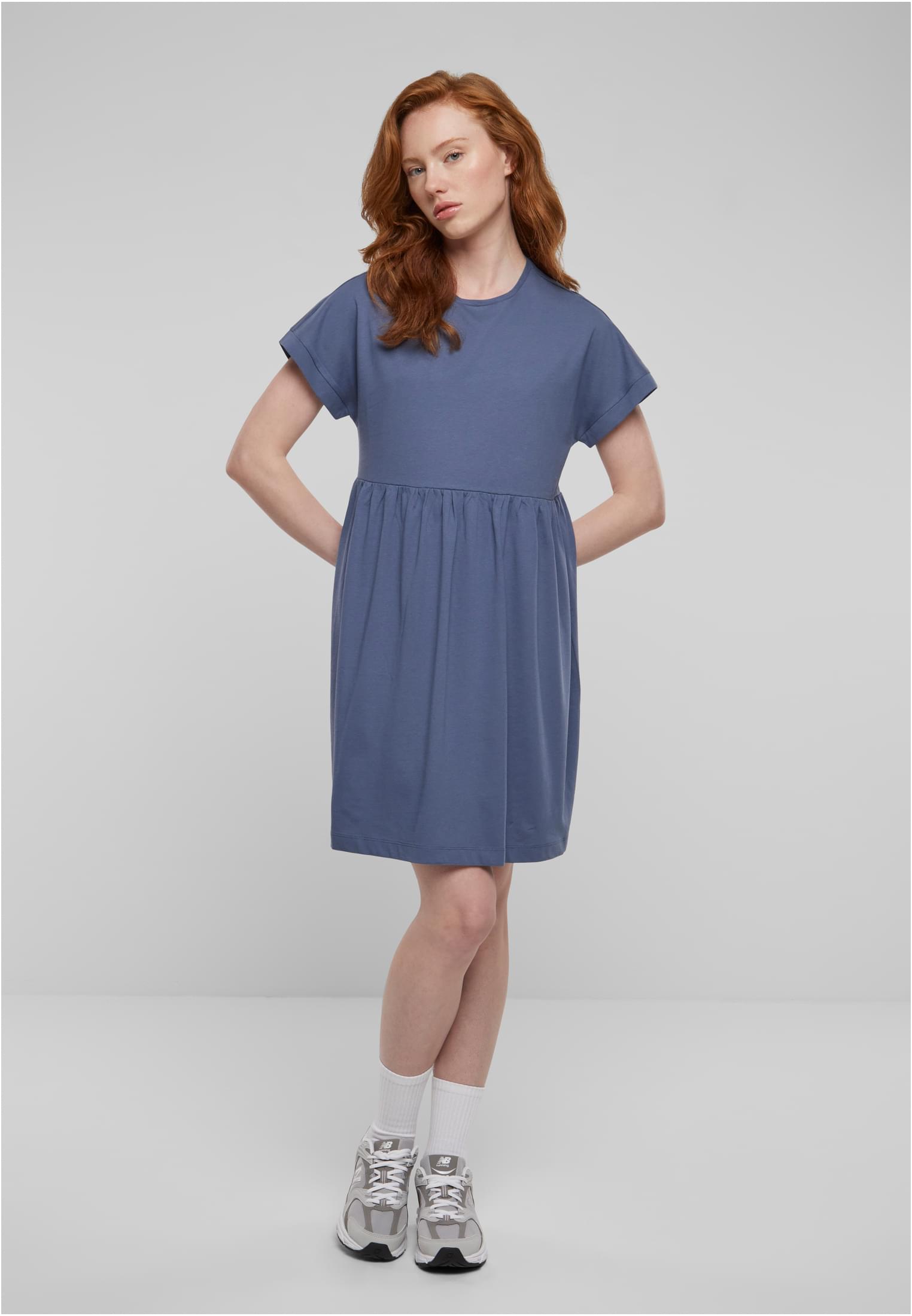 Ladies Organic Empire Valance Tee Dress | vintageblue