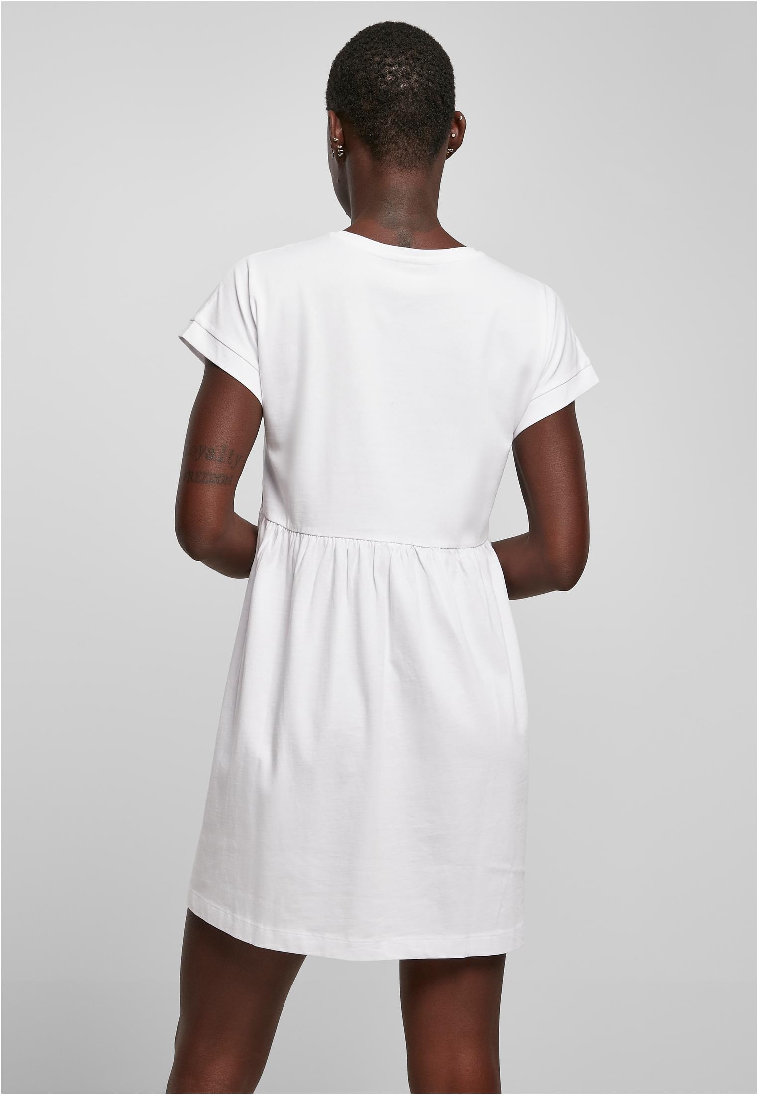 Ladies Organic Empire Valance Tee Dress | white