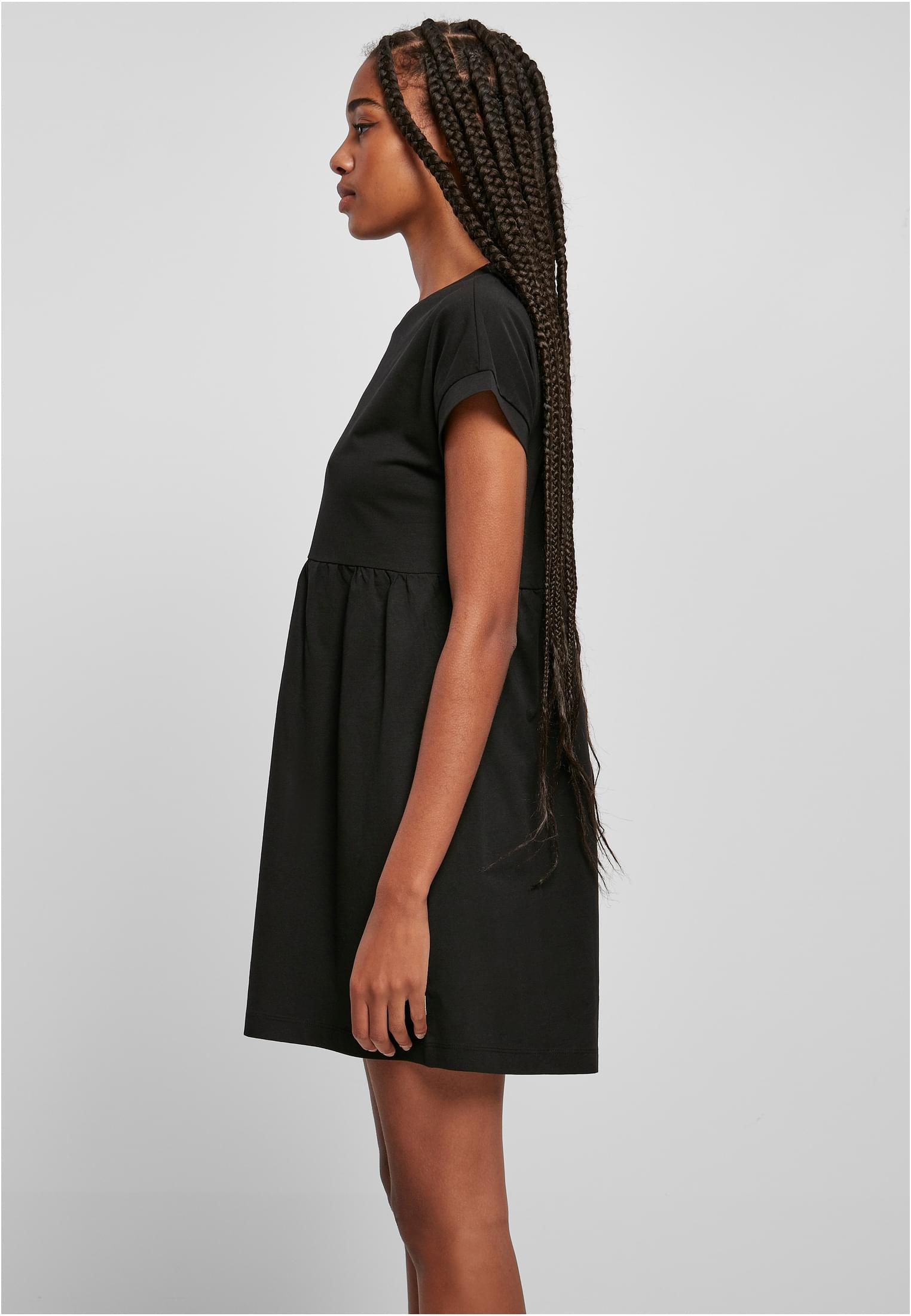 Ladies Organic Empire Valance Tee Dress | black