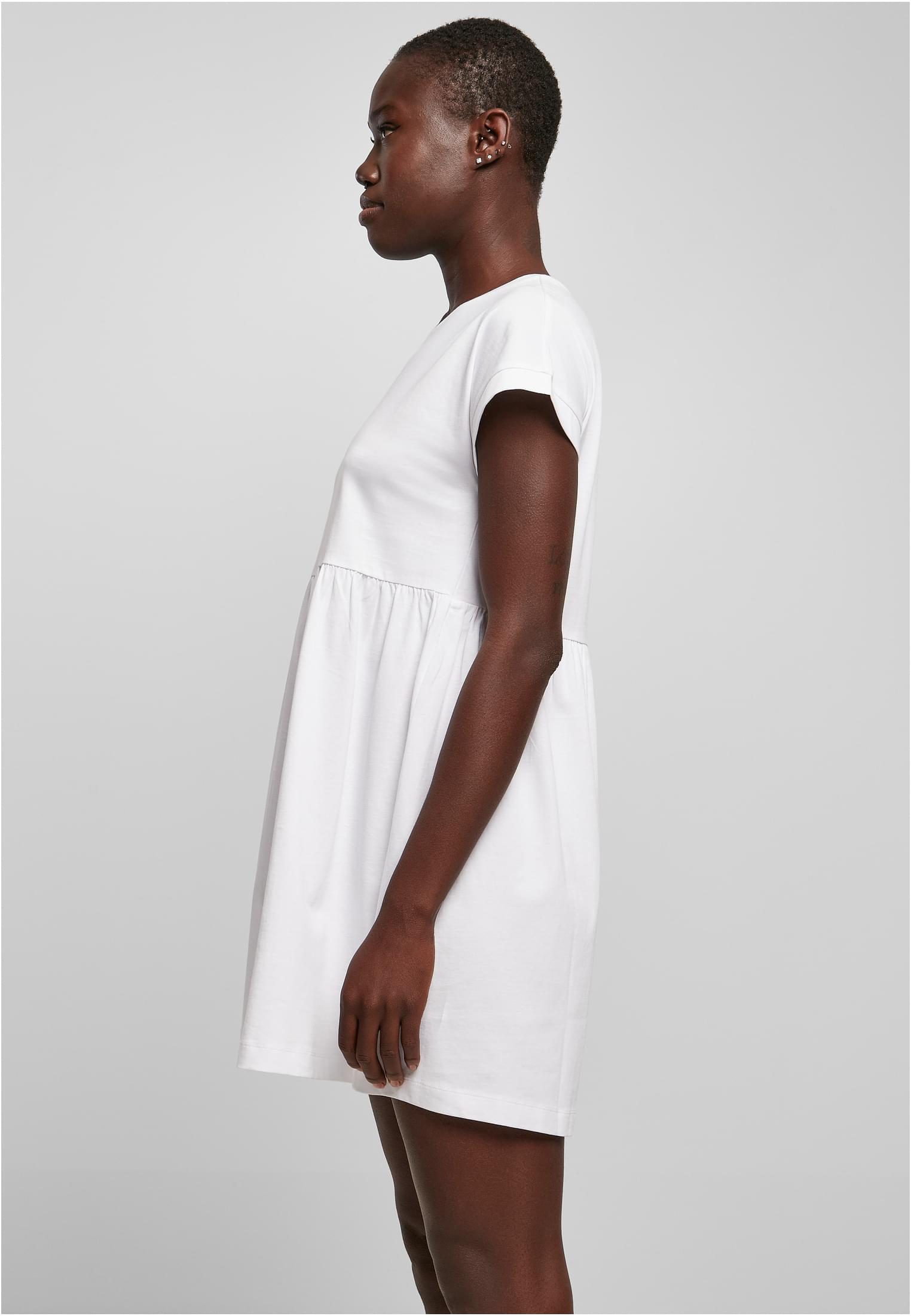 Ladies Organic Empire Valance Tee Dress | white