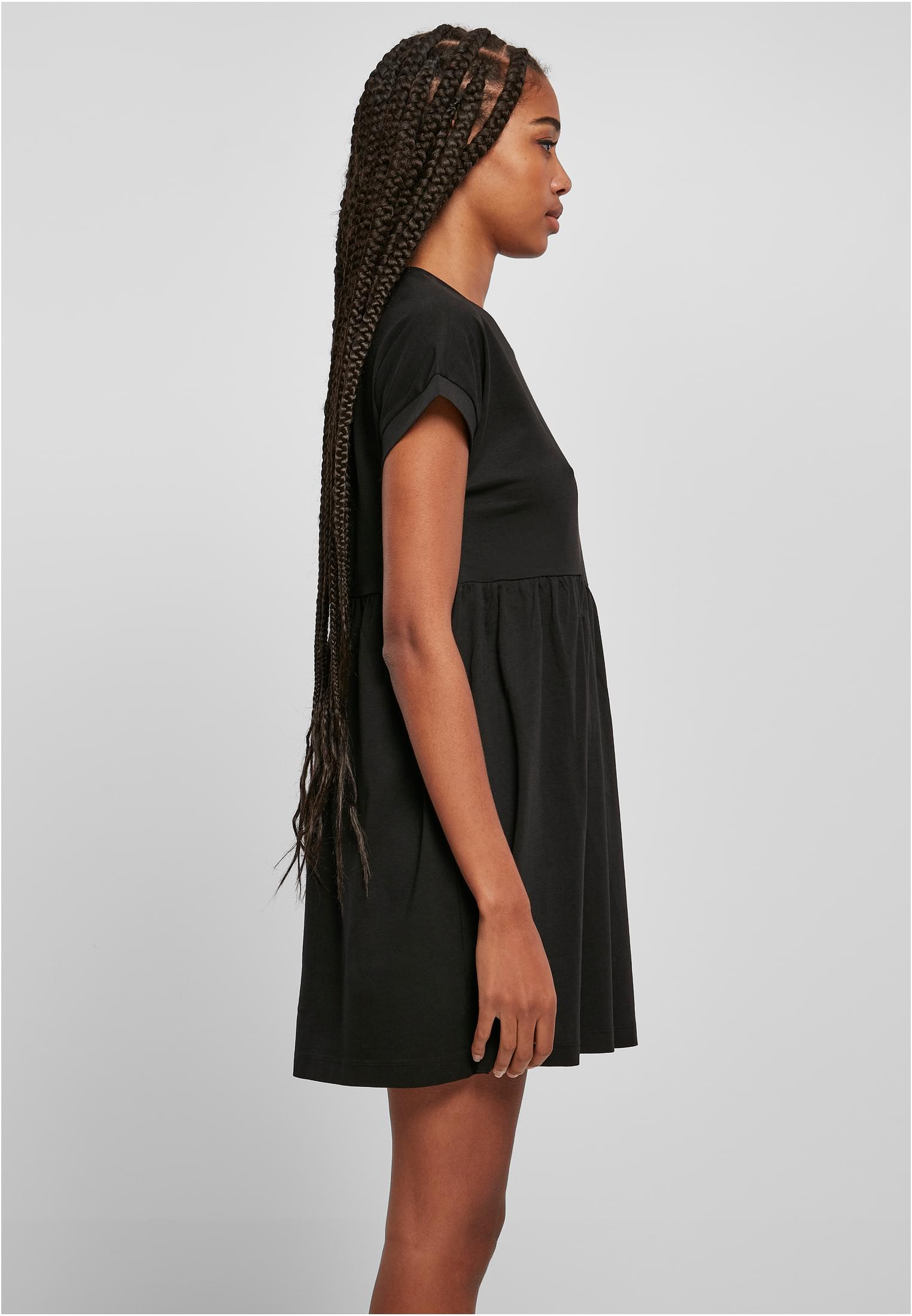 Ladies Organic Empire Valance Tee Dress | black