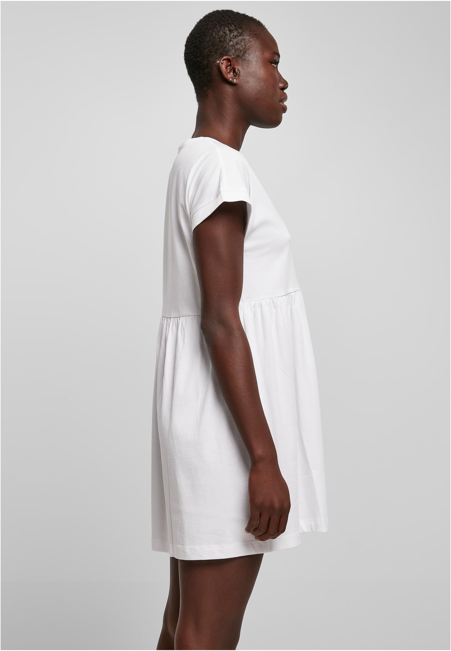 Ladies Organic Empire Valance Tee Dress | white