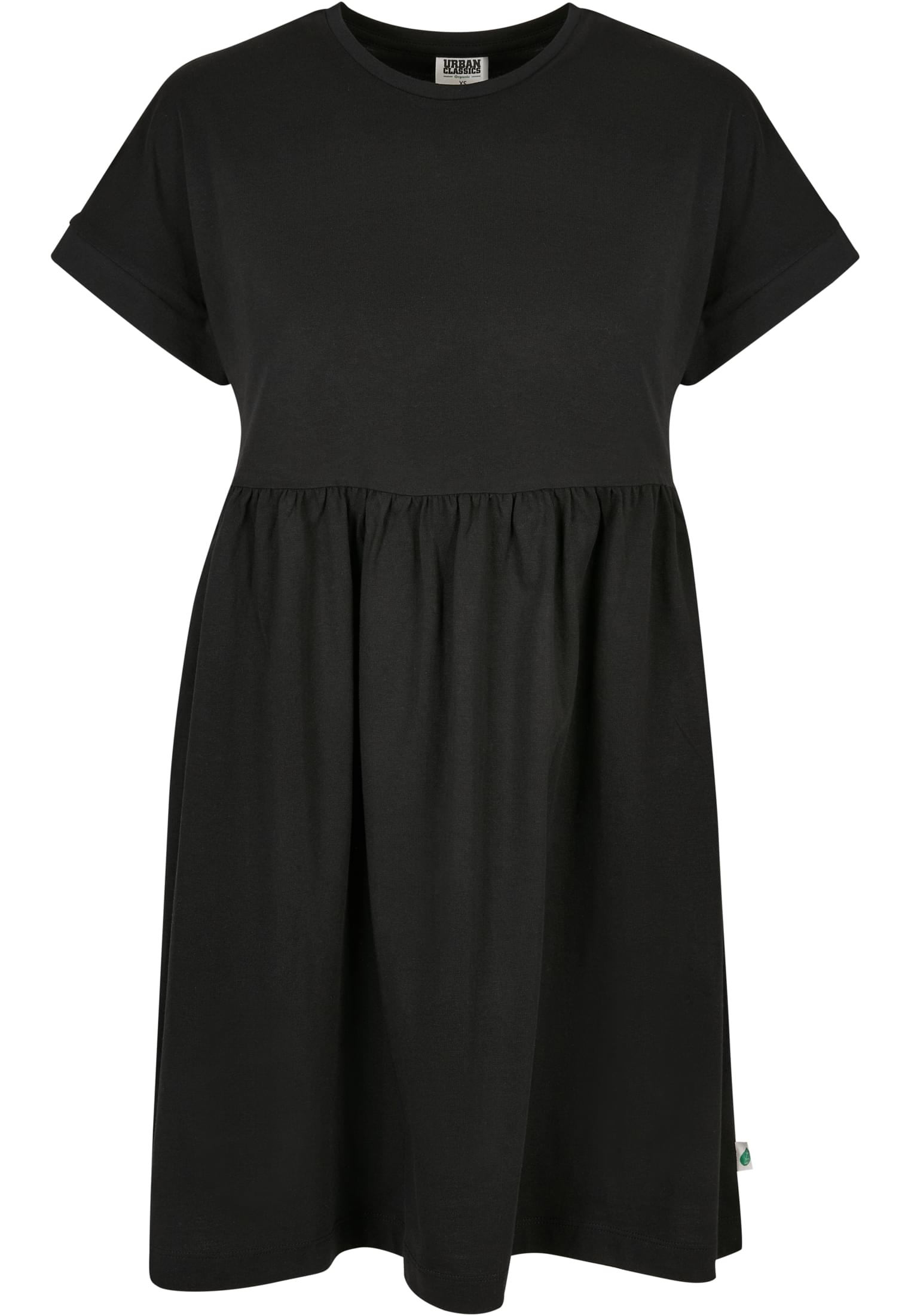 Ladies Organic Empire Valance Tee Dress | black