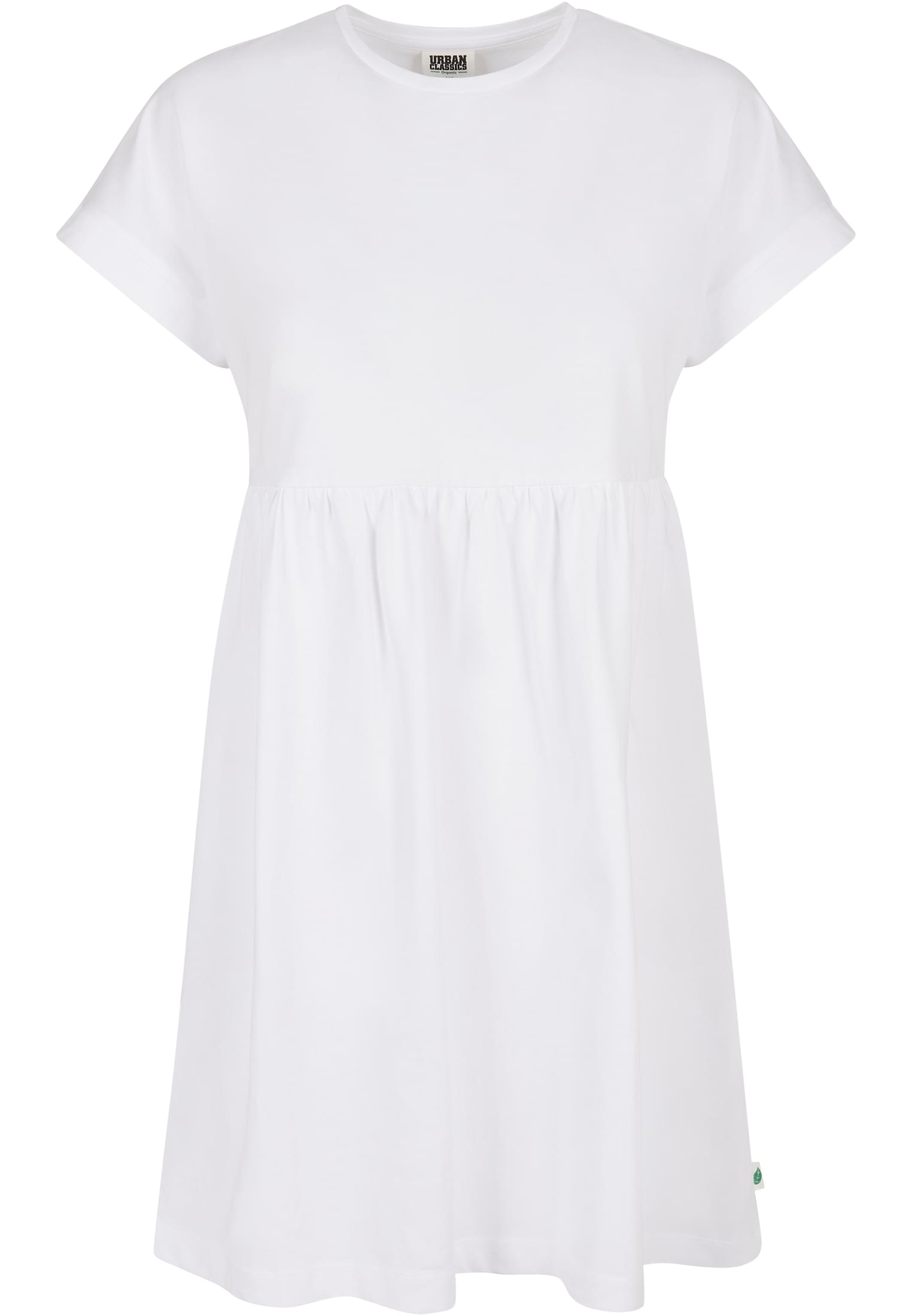 Ladies Organic Empire Valance Tee Dress | white