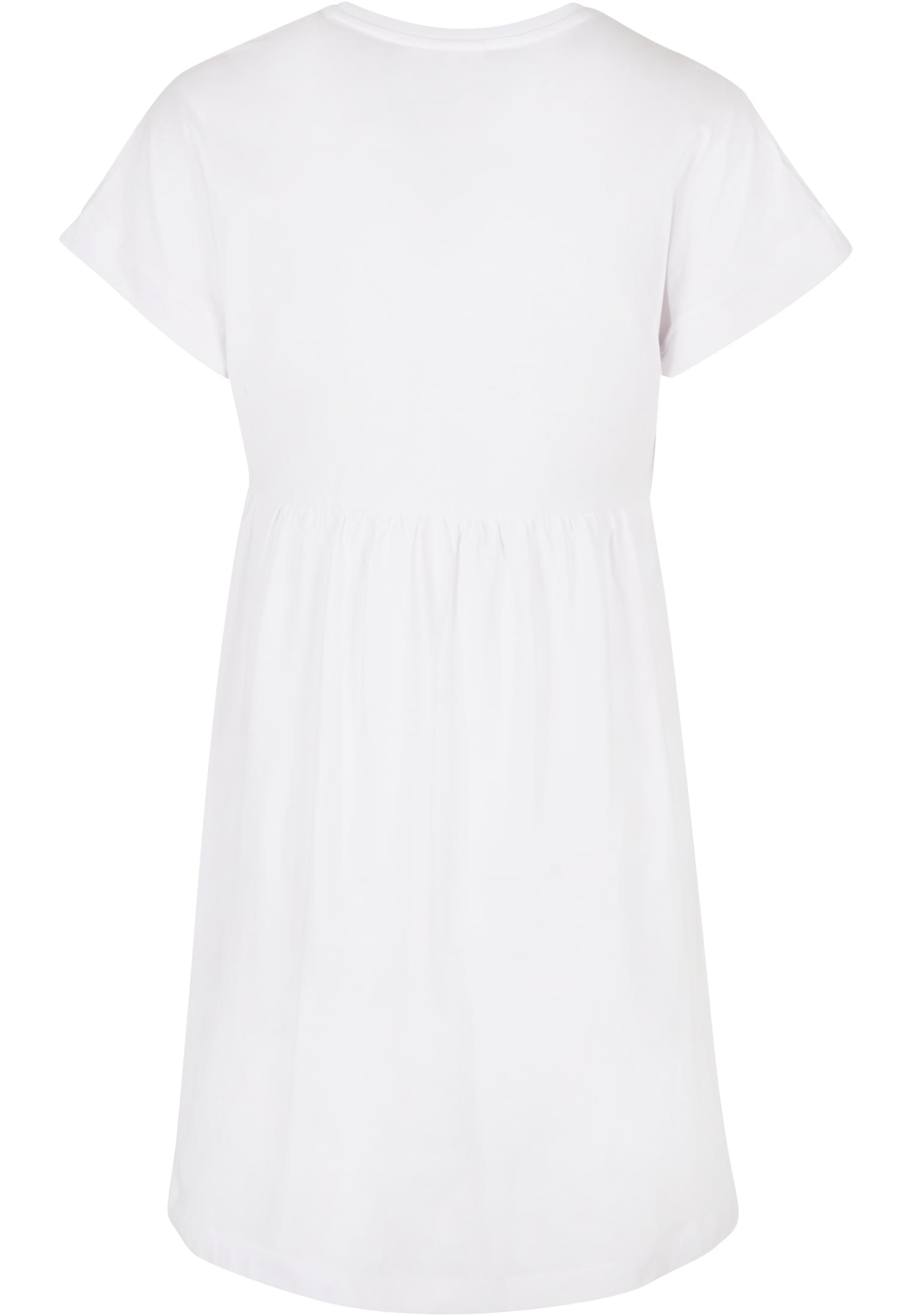 Ladies Organic Empire Valance Tee Dress | white