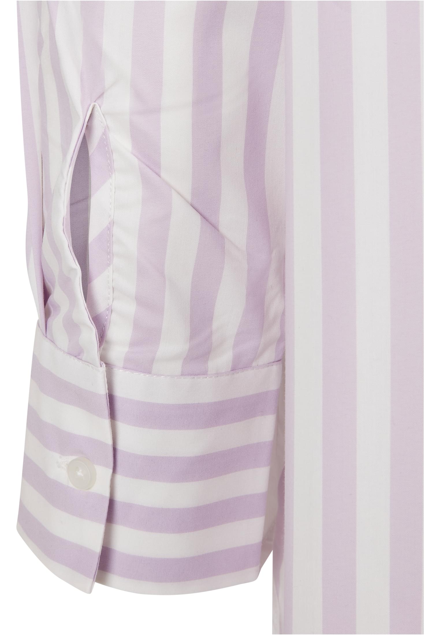 Ladies Oversized Stripe Shirt | white/lilac